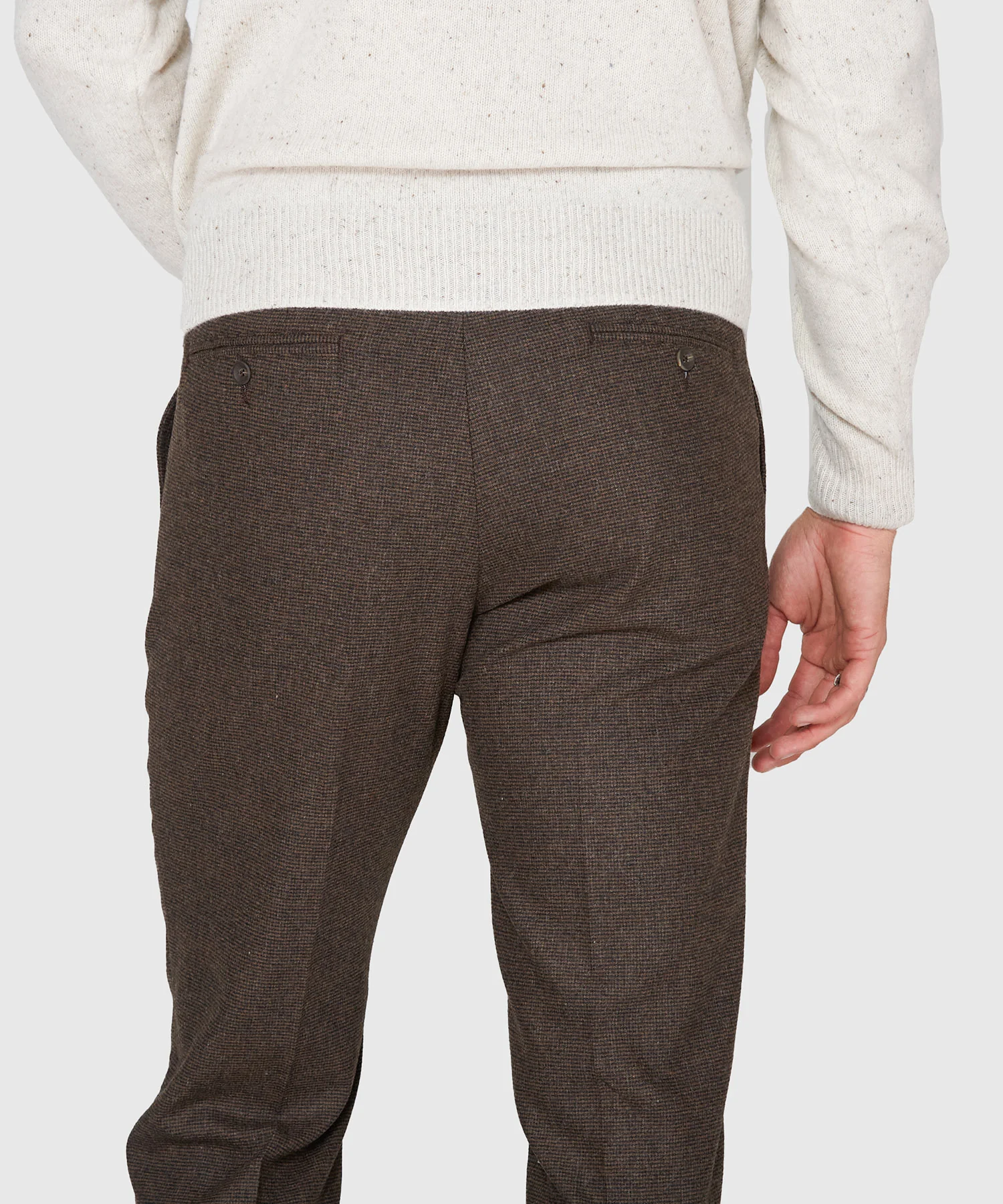Westport Black Flat Front Houndstooth Pant - Image 11