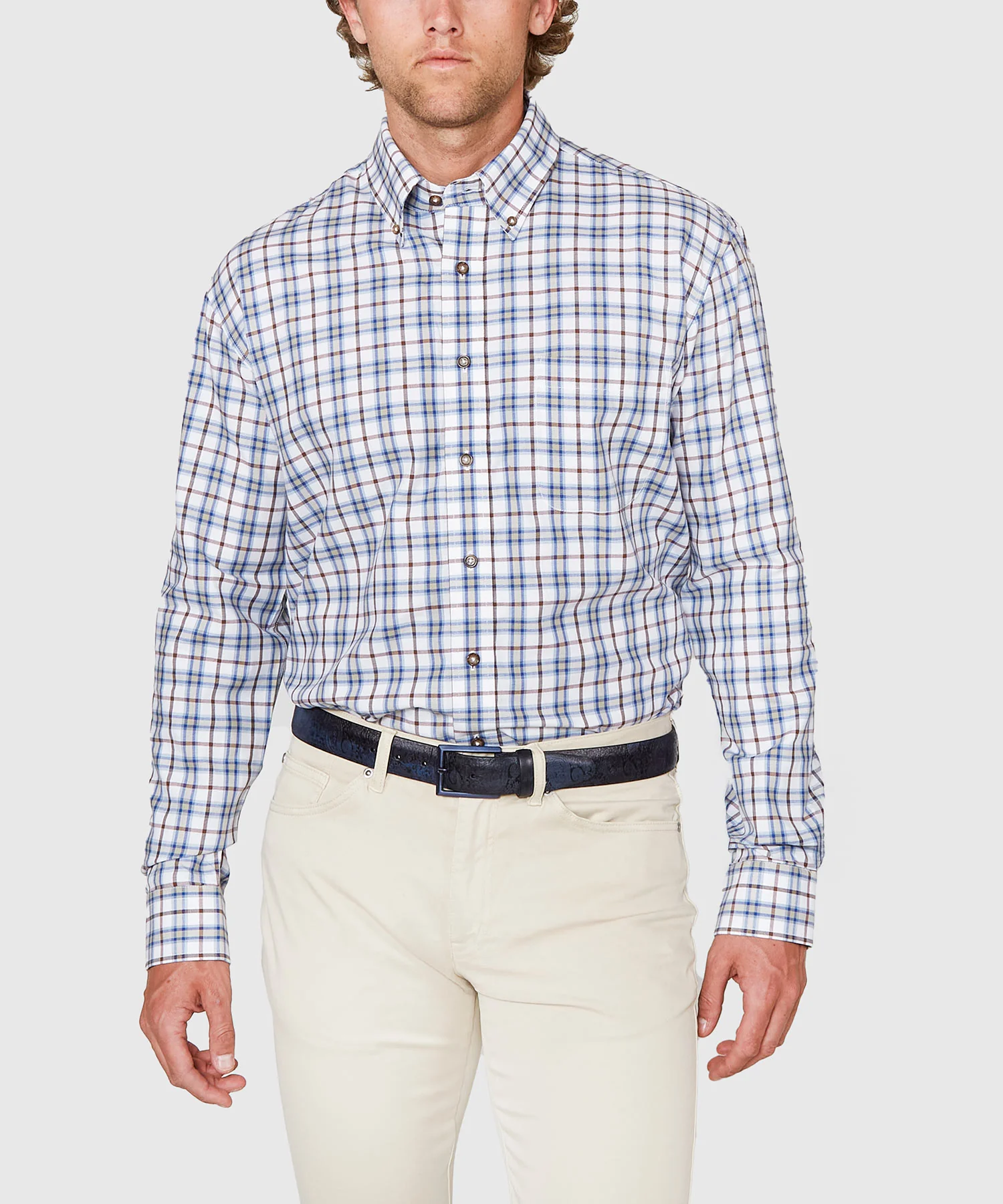 Westport Black Long Sleeve Button Down Collar Cotton Wool Sport Shirt - Image 2
