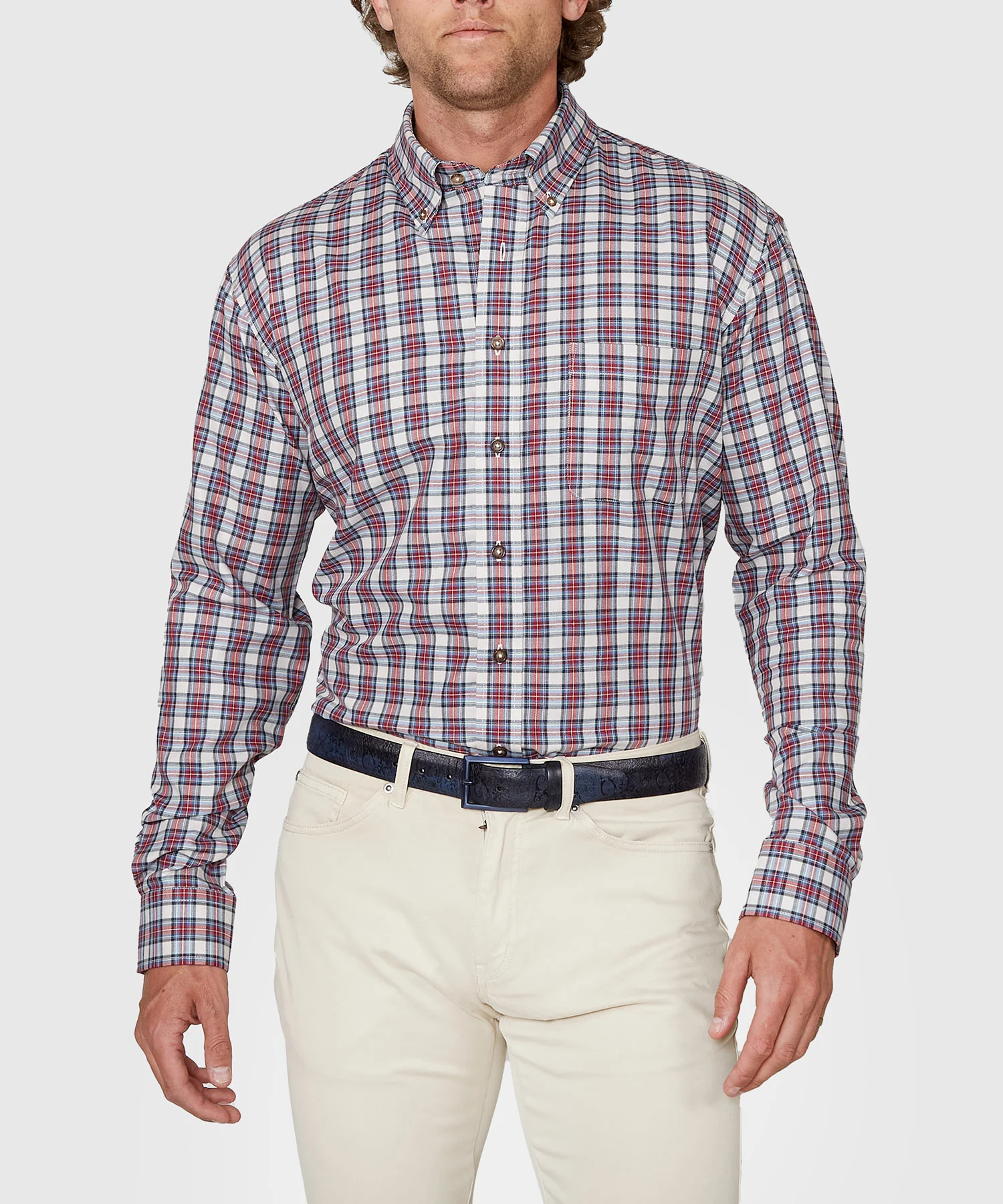 Westport Black Long Sleeve Button Down Collar Cotton Wool Sport Shirt - Image 2