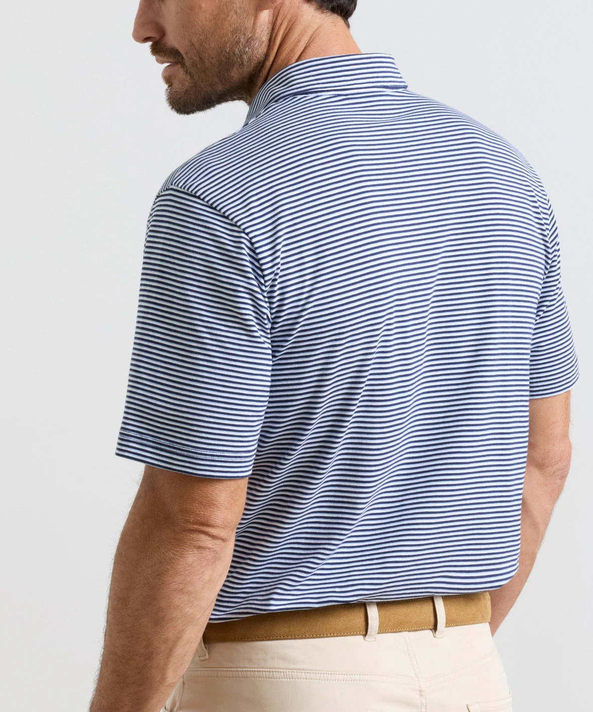 Peter Millar Calvert Stripe Crown Flex Short Sleeve Cotton Polo - Image 3