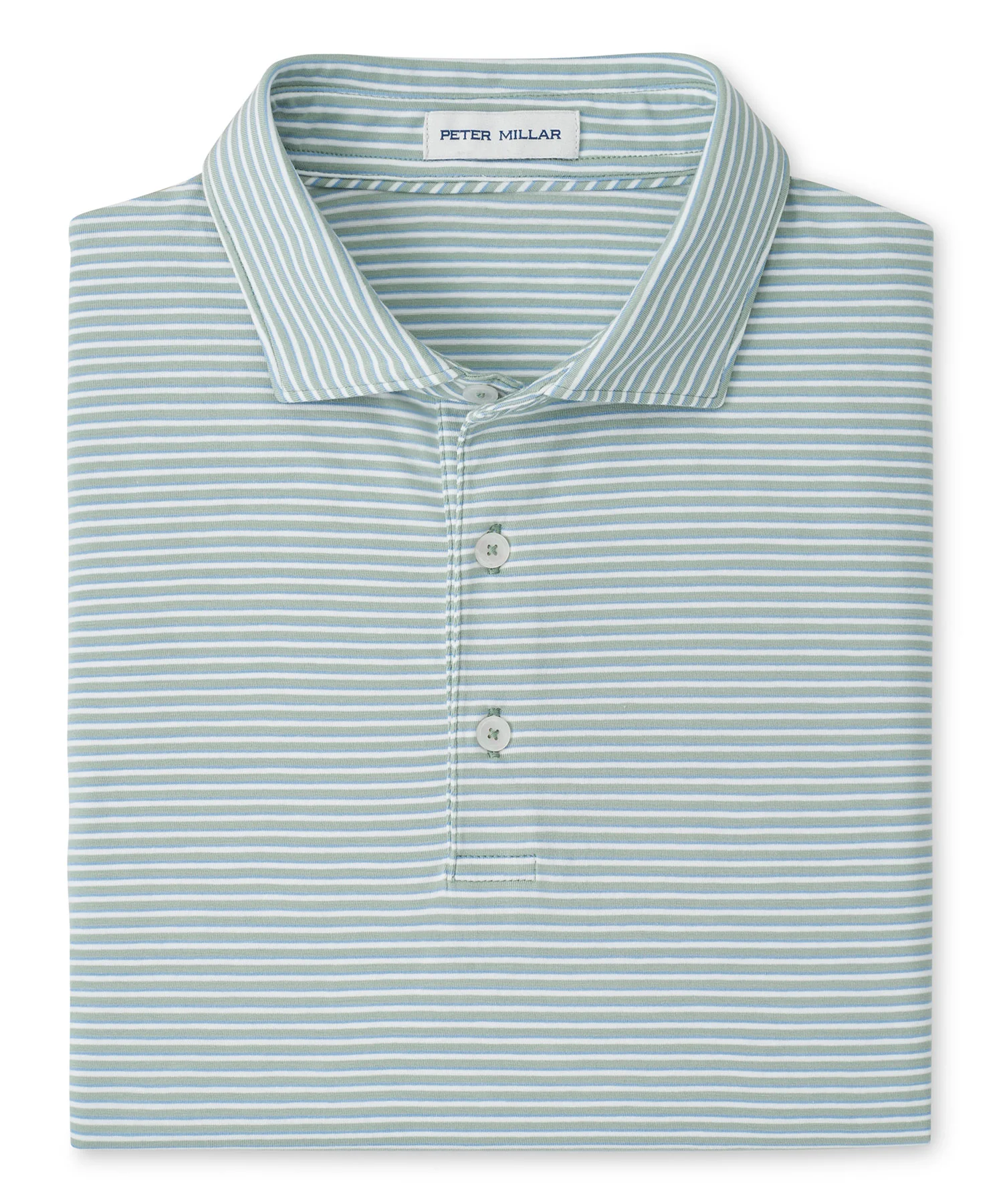 Peter Millar Calvert Stripe Crown Flex Short Sleeve Cotton Polo - Image 5