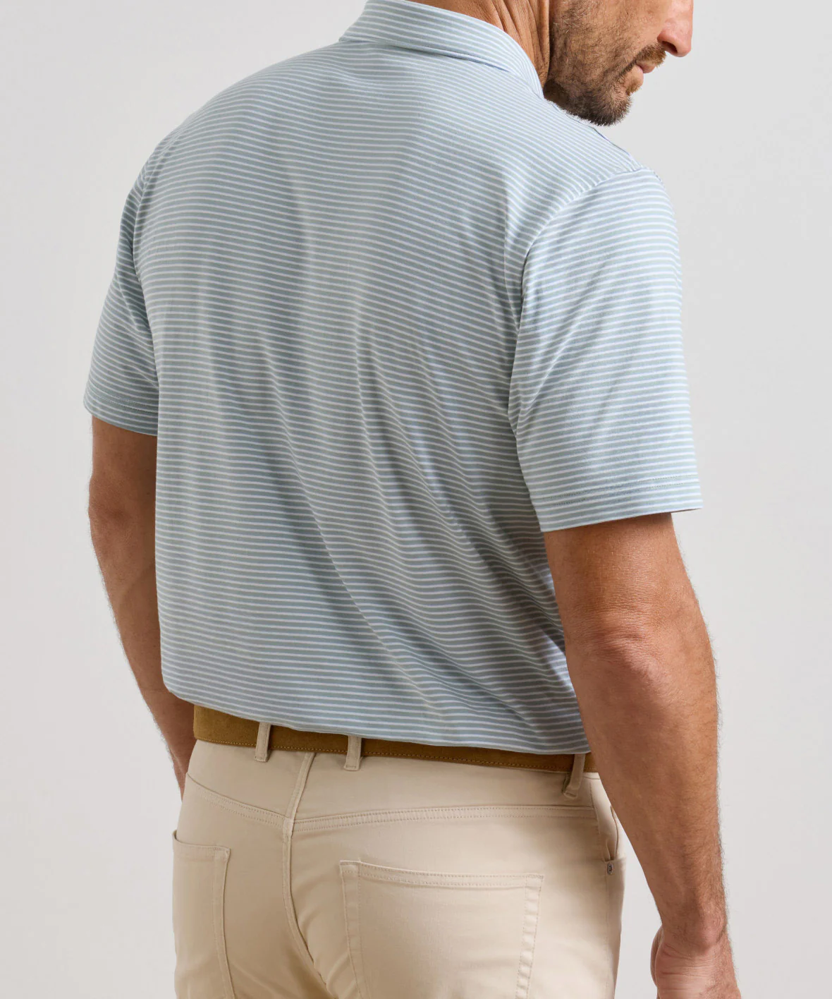 Peter Millar Calvert Stripe Crown Flex Short Sleeve Cotton Polo - Image 7