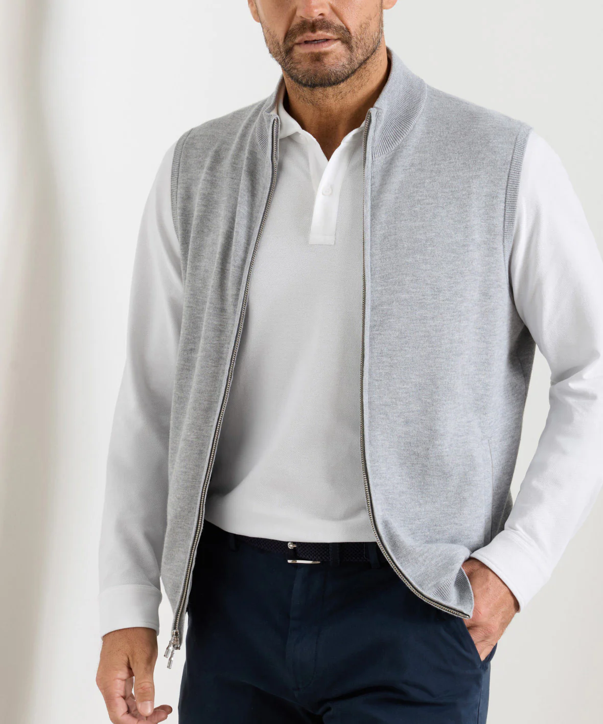 Peter Millar Coolspun Lite Full Zip Sweater Vest - Image 4