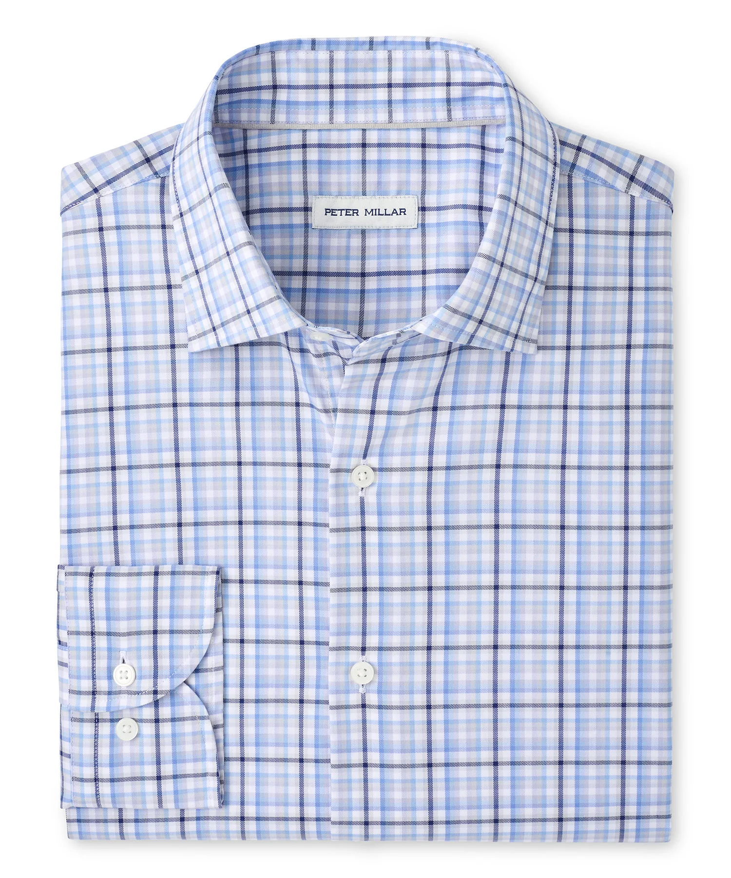 Peter Millar Long Sleeve Simon Crown Lite Cotton-Stretch Sport Shirt