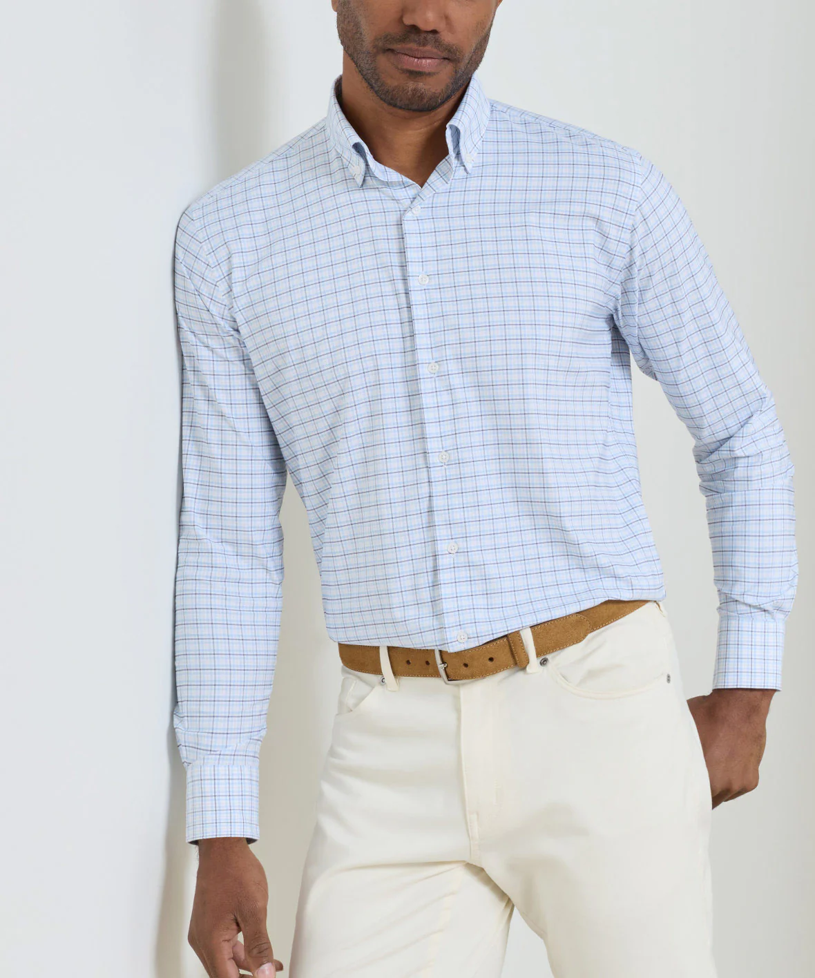 Peter Millar Casey Long Sleeve Performance Twill Sport Shirt - Image 2