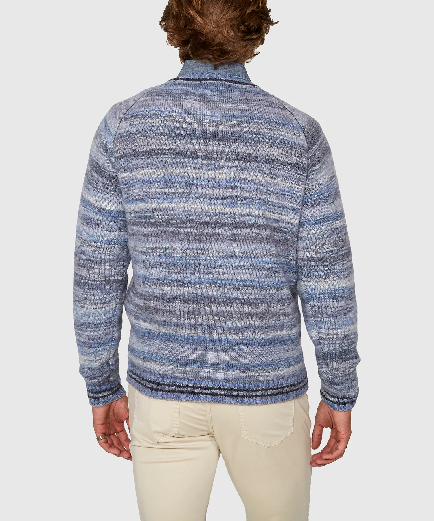 Westport Black Brushed Alpaca Space Dye Crew Sweater - Image 5