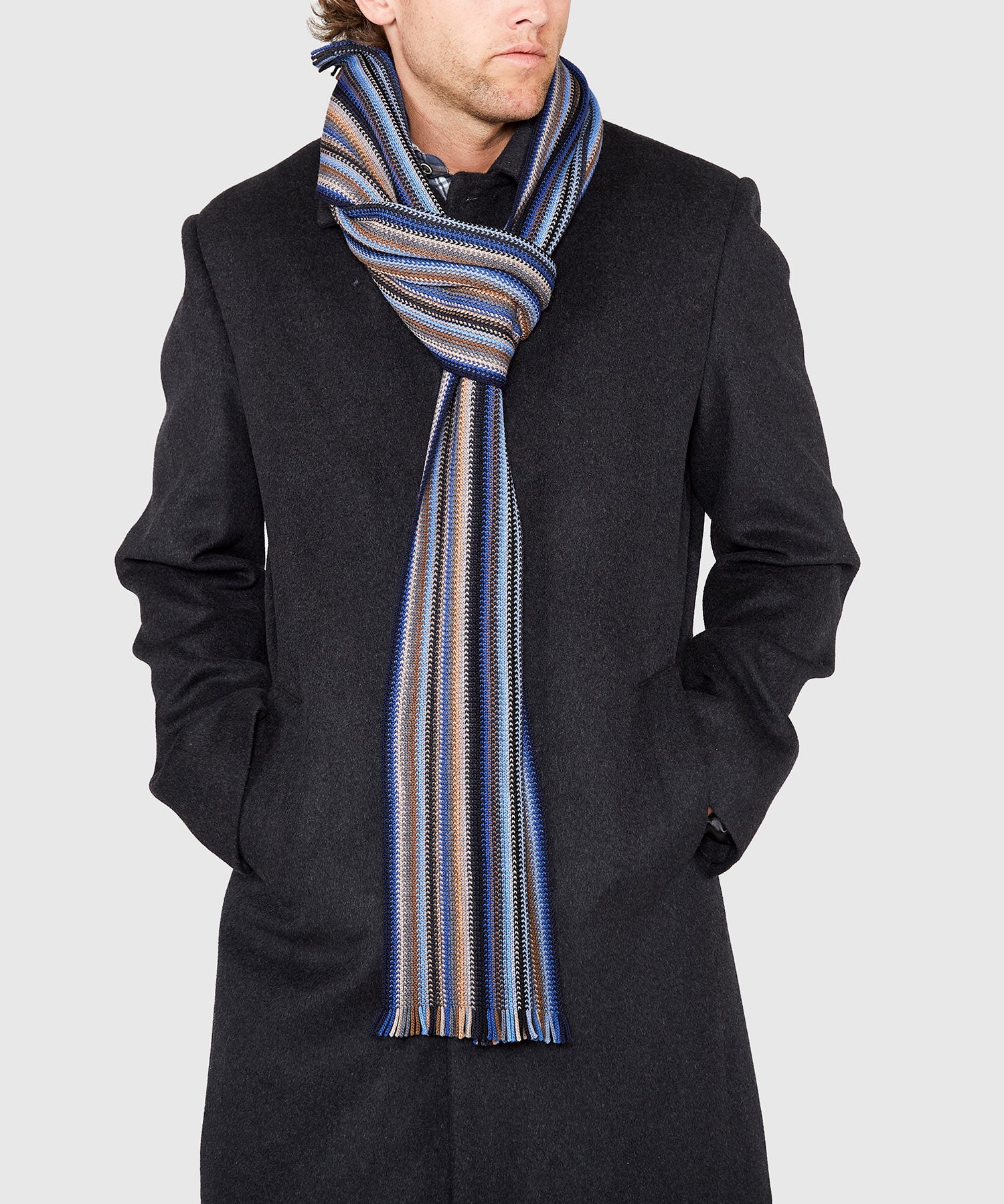 Westport Black Multi Color Knit Scarf - Image 4