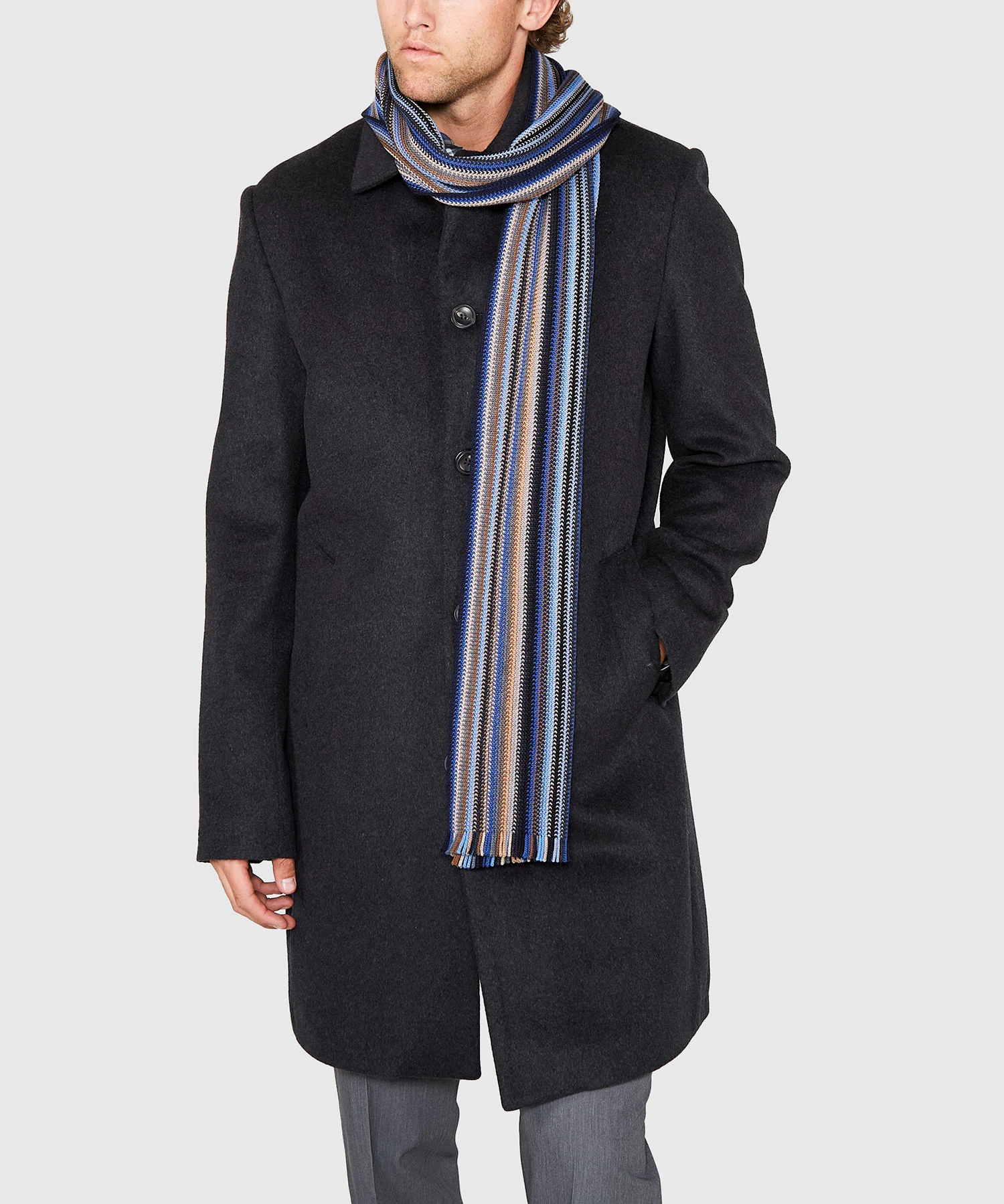 Westport Black Multi Color Knit Scarf - Image 5