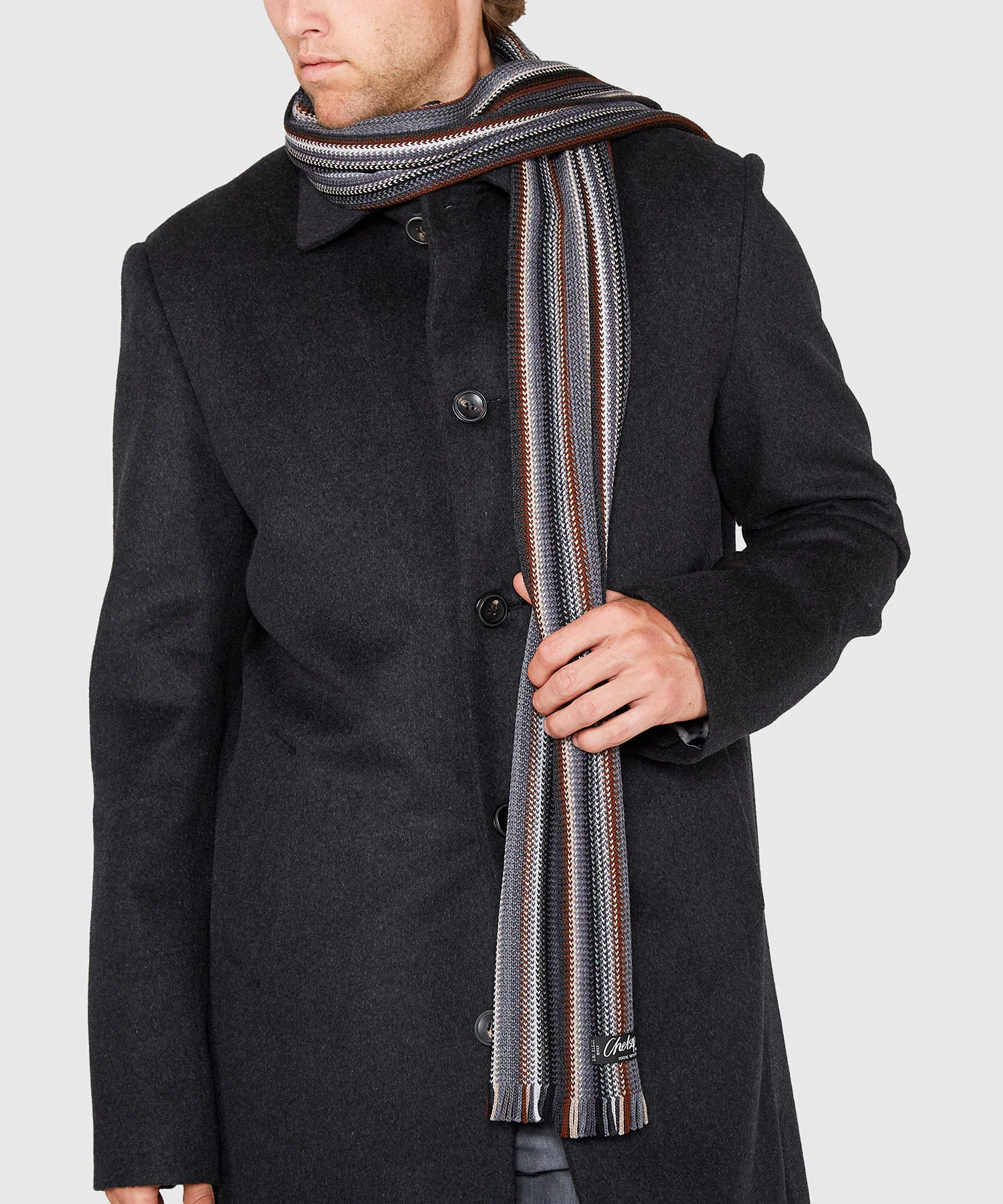 Westport Black Multi Color Knit Scarf - Image 9