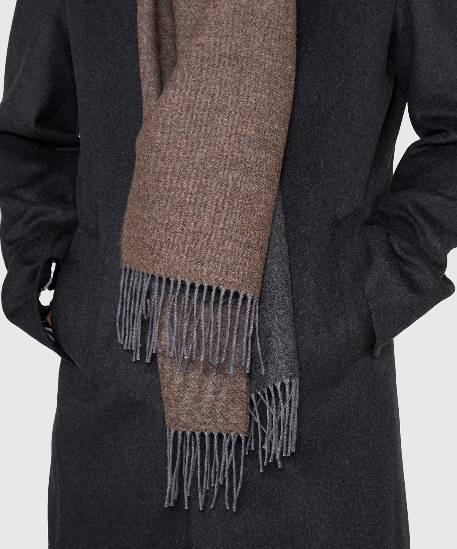 Westport Black Reversible Merino Wool Scarf - Image 6