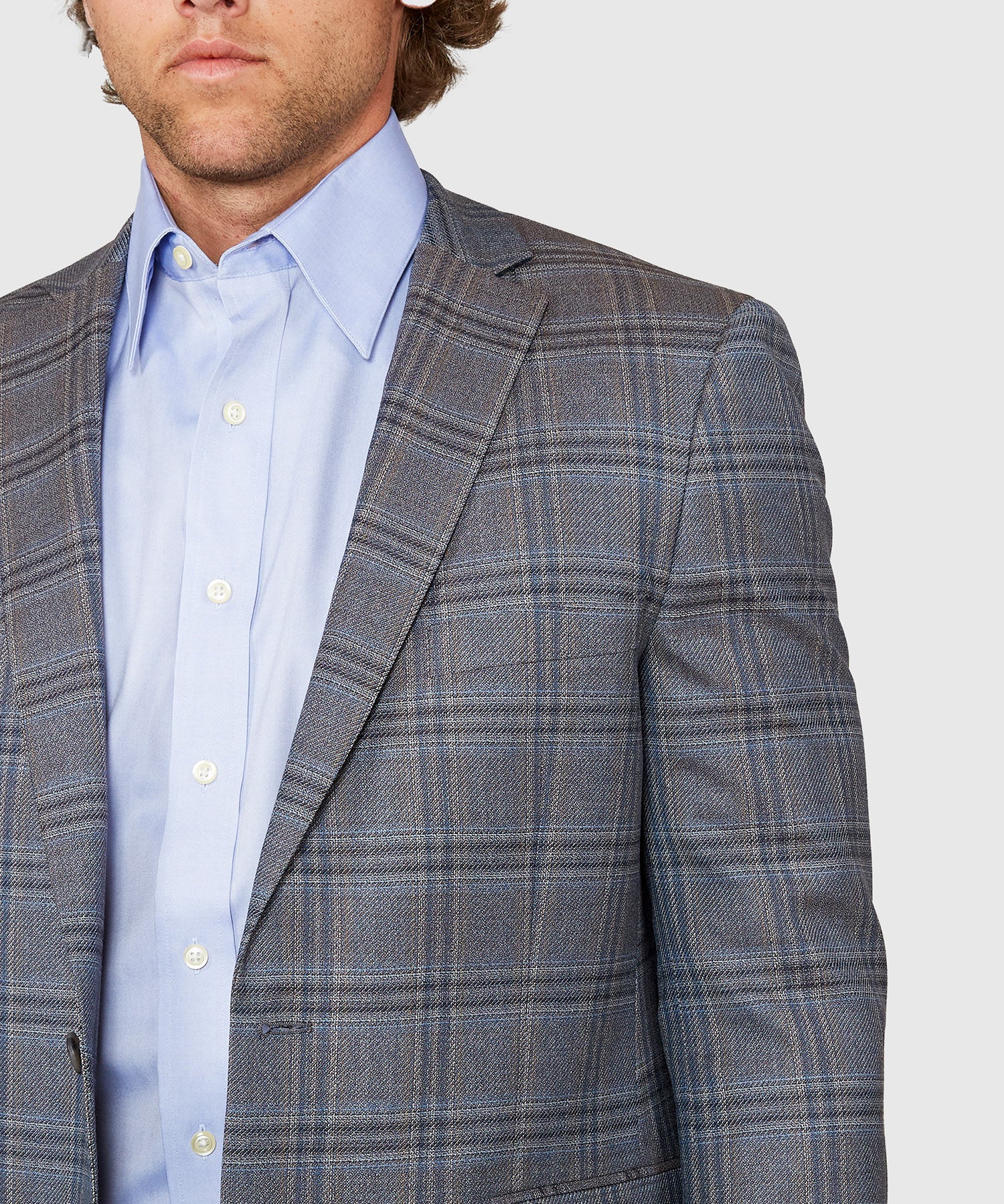 Westport Black Two Button Side Vent Windowpane Sport Coat - Image 6