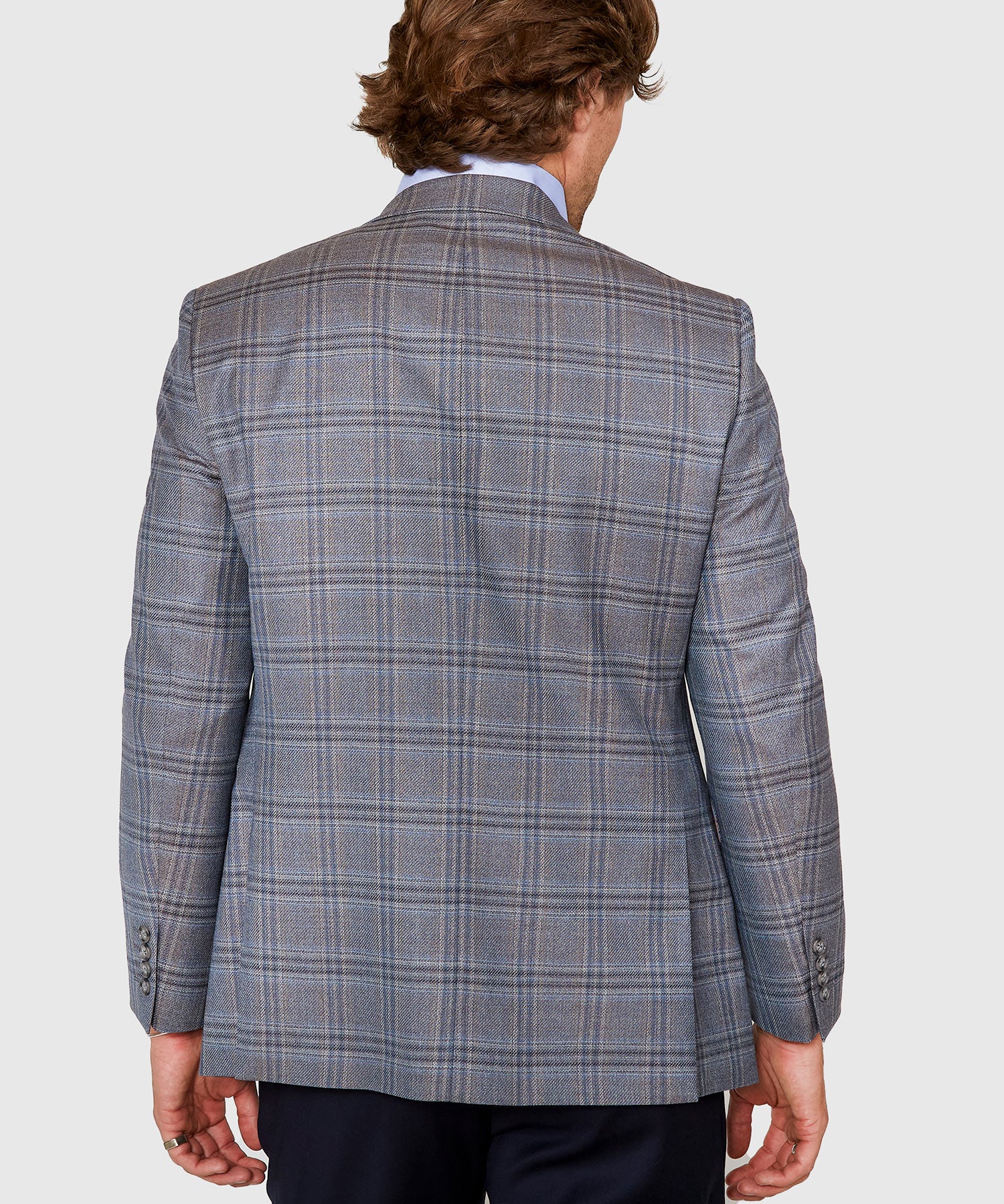 Westport Black Two Button Side Vent Windowpane Sport Coat - Image 7