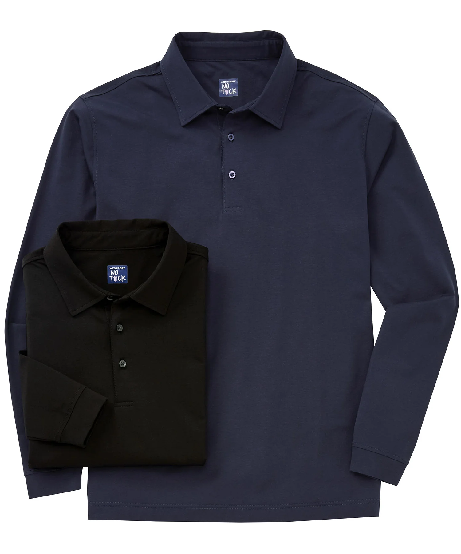 Westport No-Tuck Long Sleeve Cotton Rich Performance Polo - Image 2