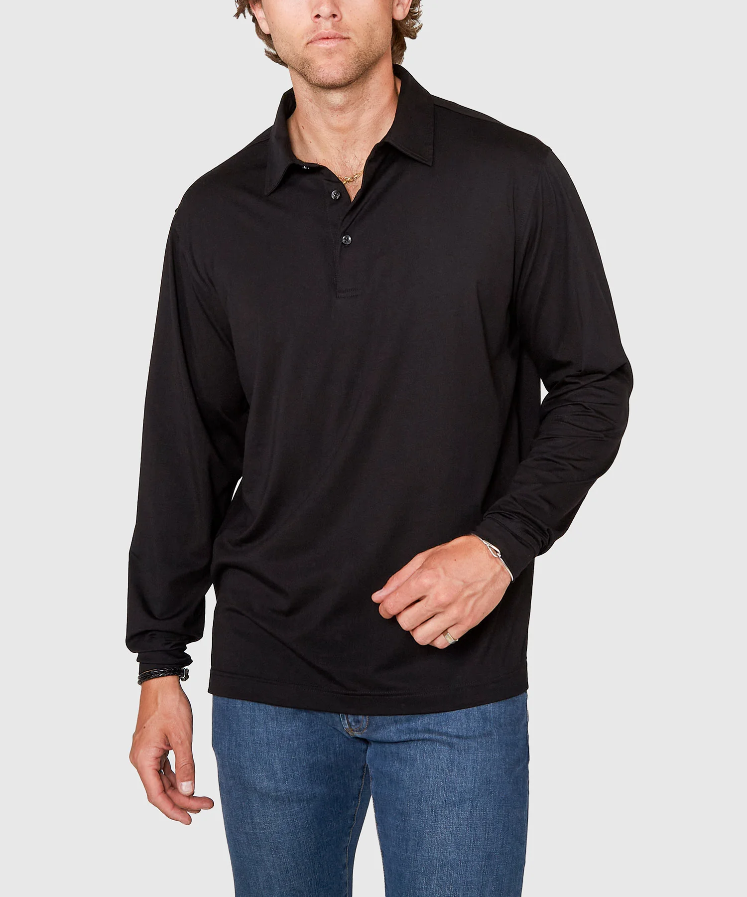 Westport No-Tuck Long Sleeve Cotton Rich Performance Polo - Image 6