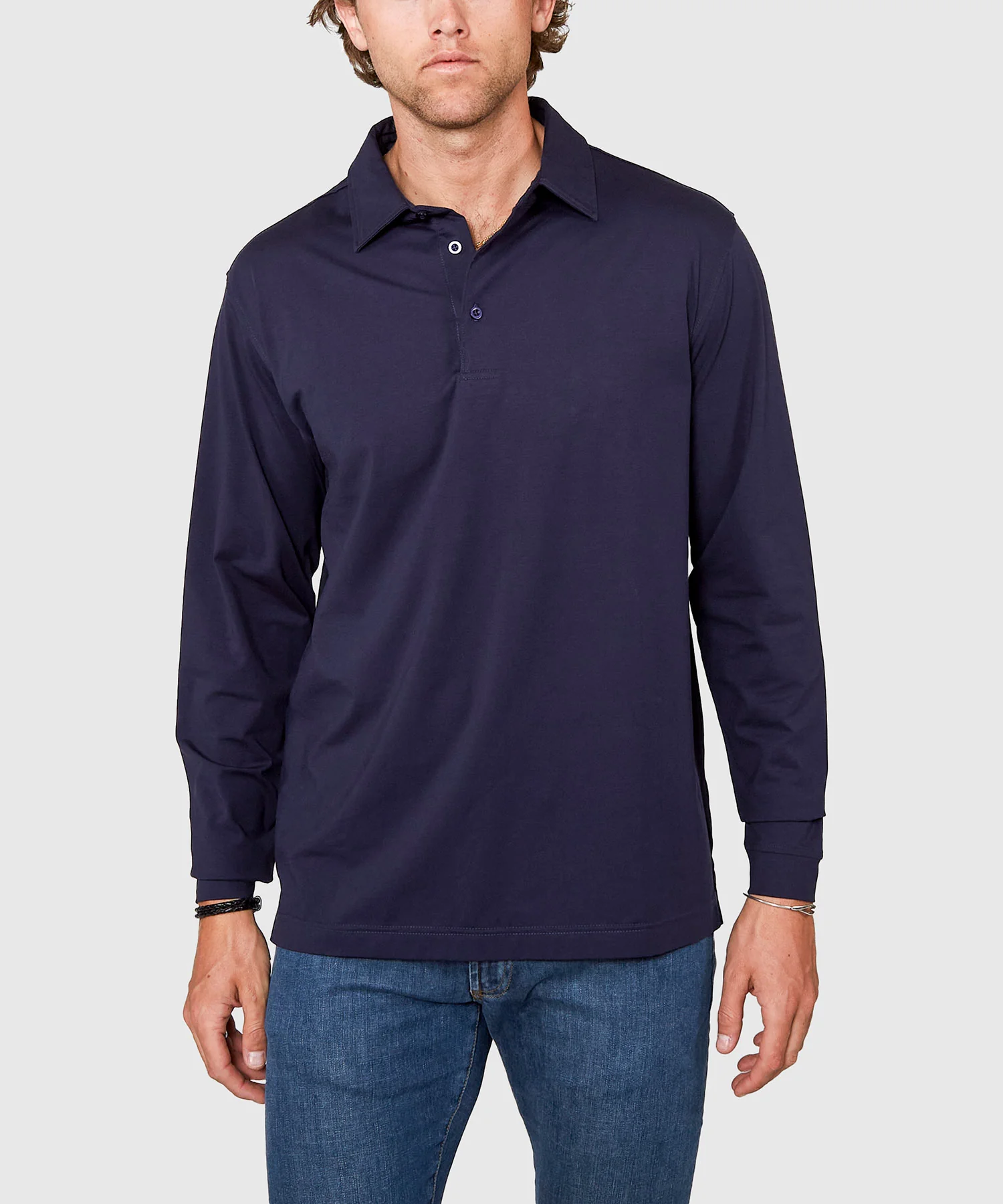 Westport No-Tuck Long Sleeve Cotton Rich Performance Polo - Image 9