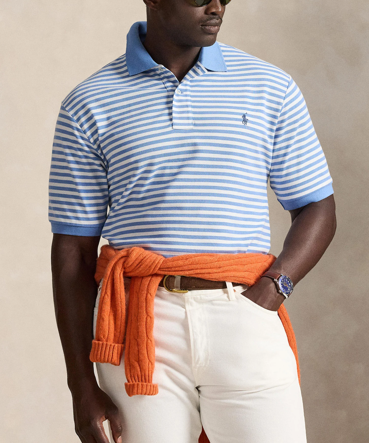 Polo Ralph Lauren Short Sleeve Animated Stripe Mesh Polo - Image 4