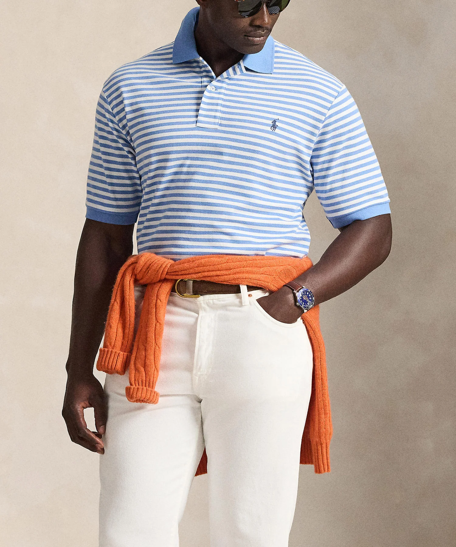 Polo Ralph Lauren Short Sleeve Animated Stripe Mesh Polo - Image 7