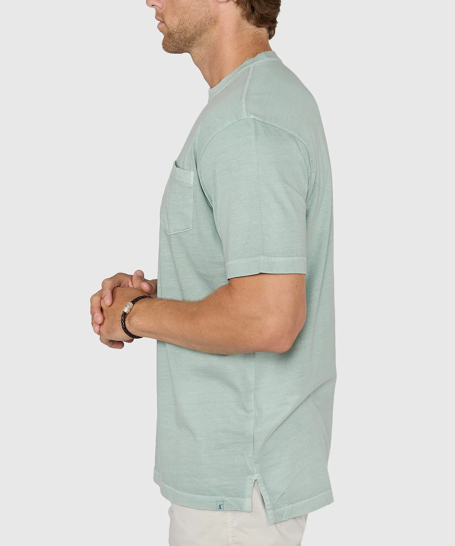 Westport Lifestyle Short Sleeve Sunwashed Crew Neck Pocket T-Shirt - Image 10