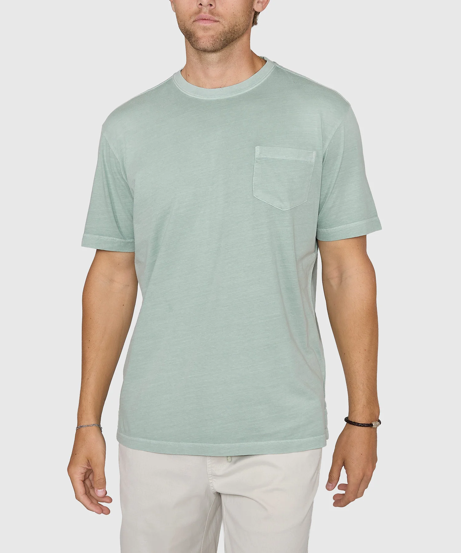 Westport Lifestyle Short Sleeve Sunwashed Crew Neck Pocket T-Shirt - Image 11