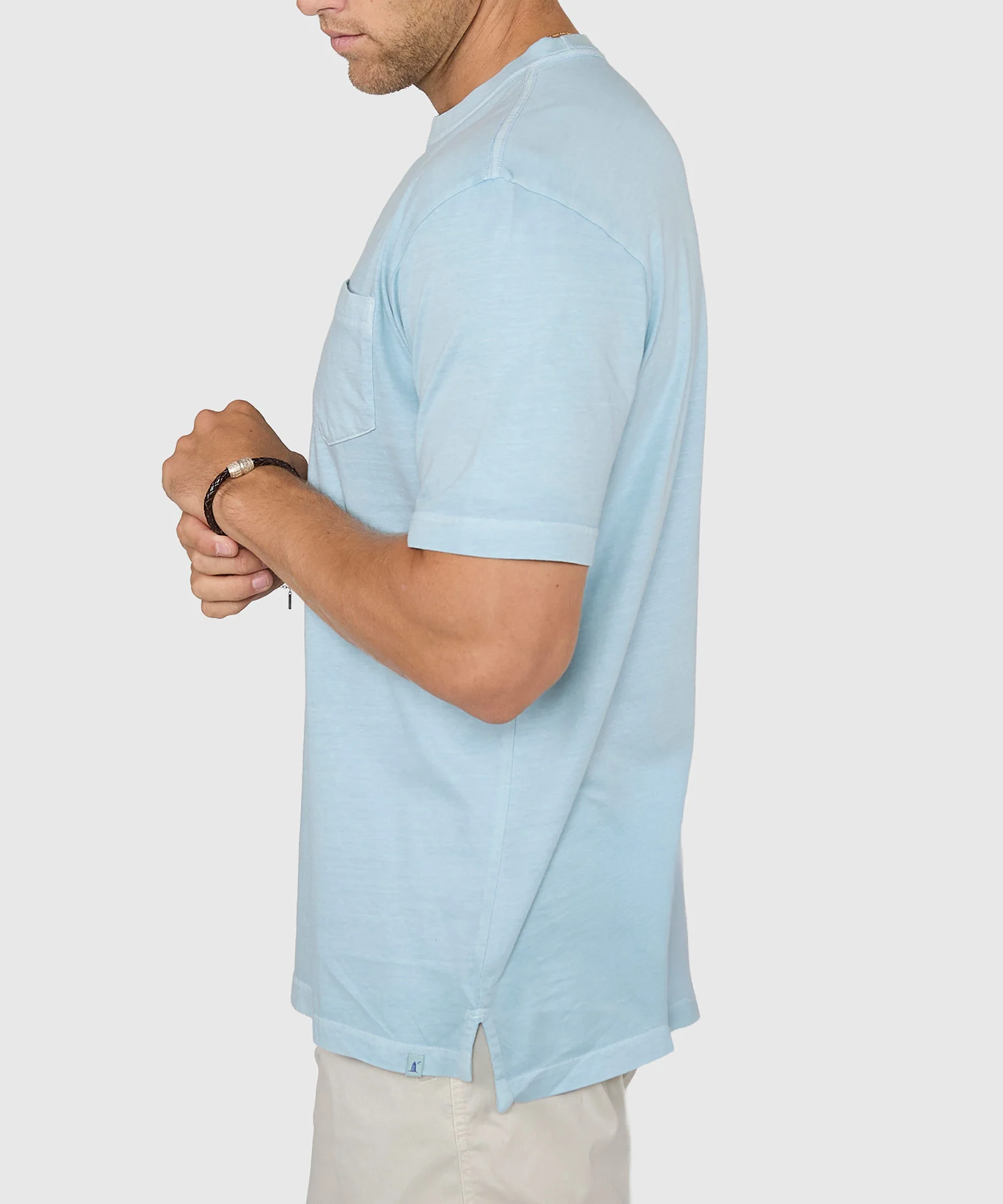 Westport Lifestyle Short Sleeve Sunwashed Crew Neck Pocket T-Shirt - Image 21