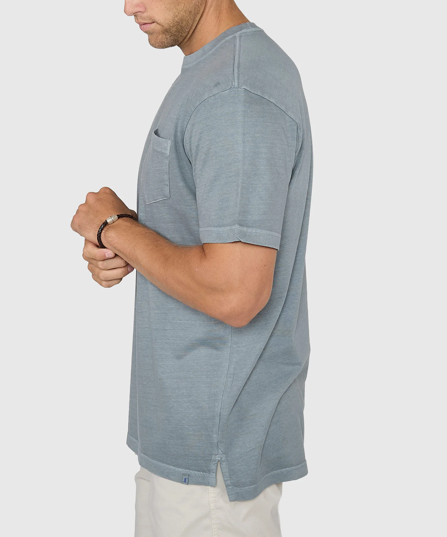 Westport Lifestyle Short Sleeve Sunwashed Crew Neck Pocket T-Shirt - Image 26