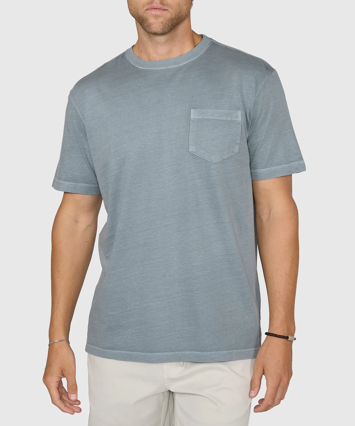 Westport Lifestyle Short Sleeve Sunwashed Crew Neck Pocket T-Shirt - Image 27