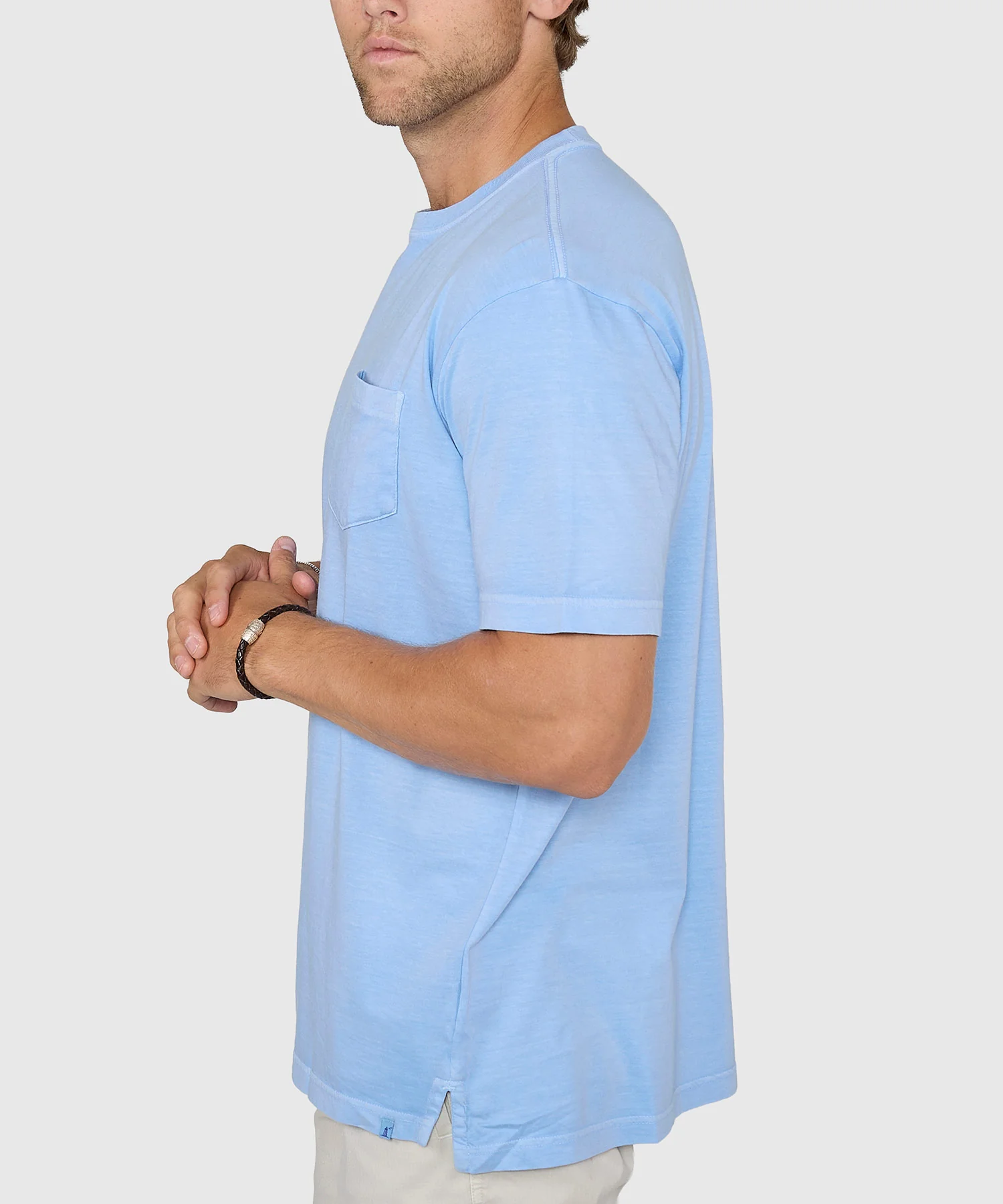 Westport Lifestyle Short Sleeve Sunwashed Crew Neck Pocket T-Shirt - Image 29