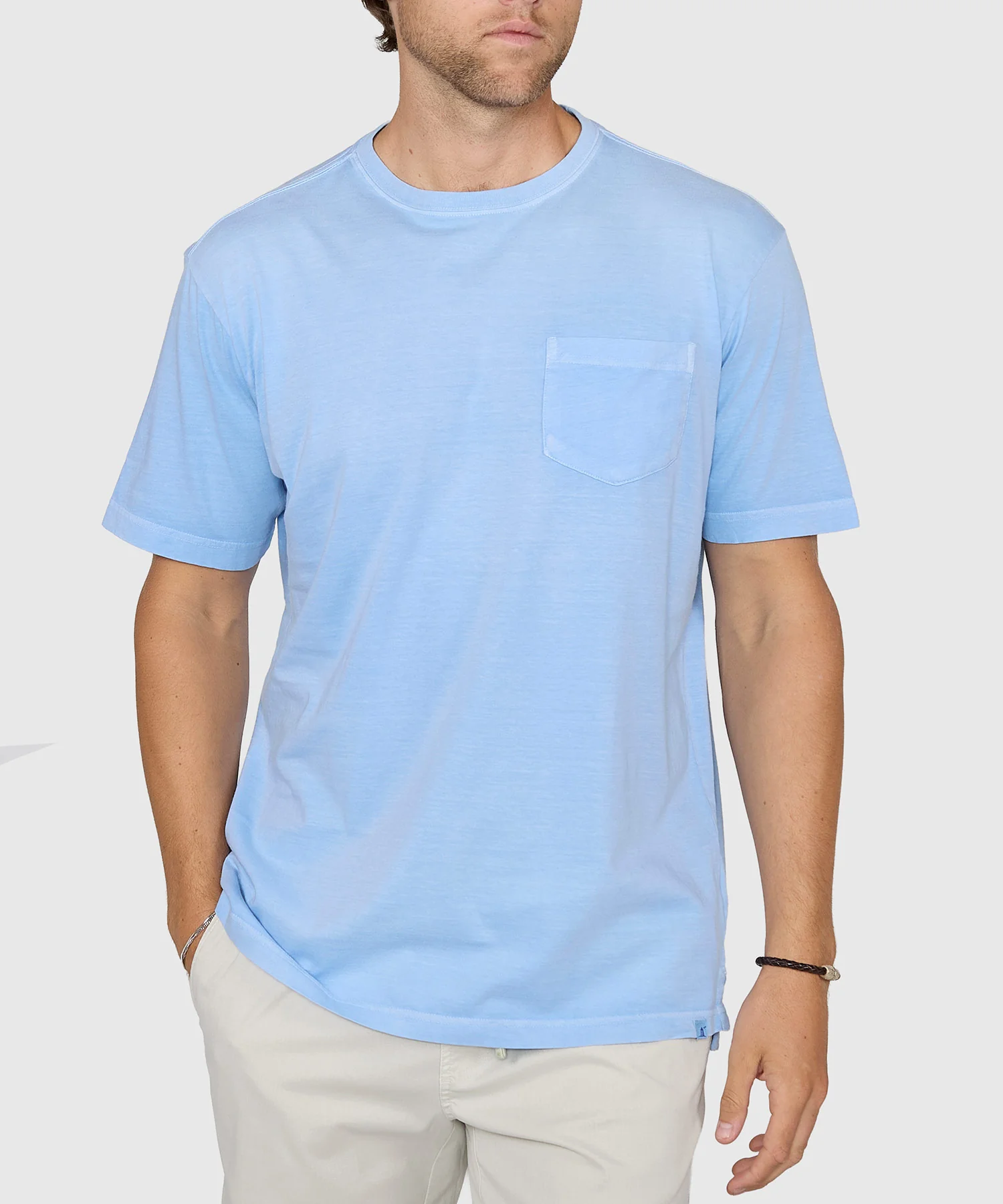 Westport Lifestyle Short Sleeve Sunwashed Crew Neck Pocket T-Shirt - Image 30