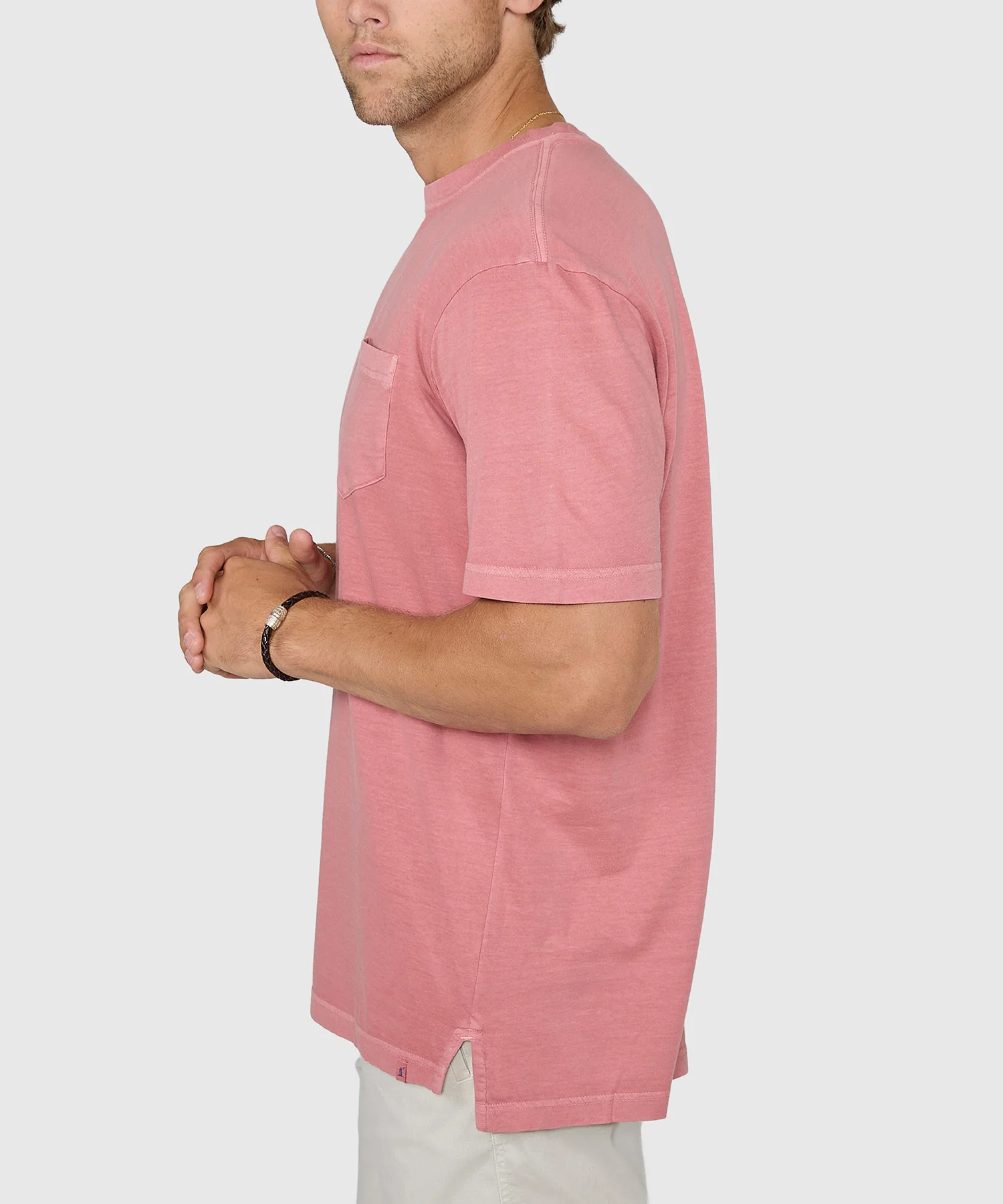 Westport Lifestyle Short Sleeve Sunwashed Crew Neck Pocket T-Shirt - Image 6