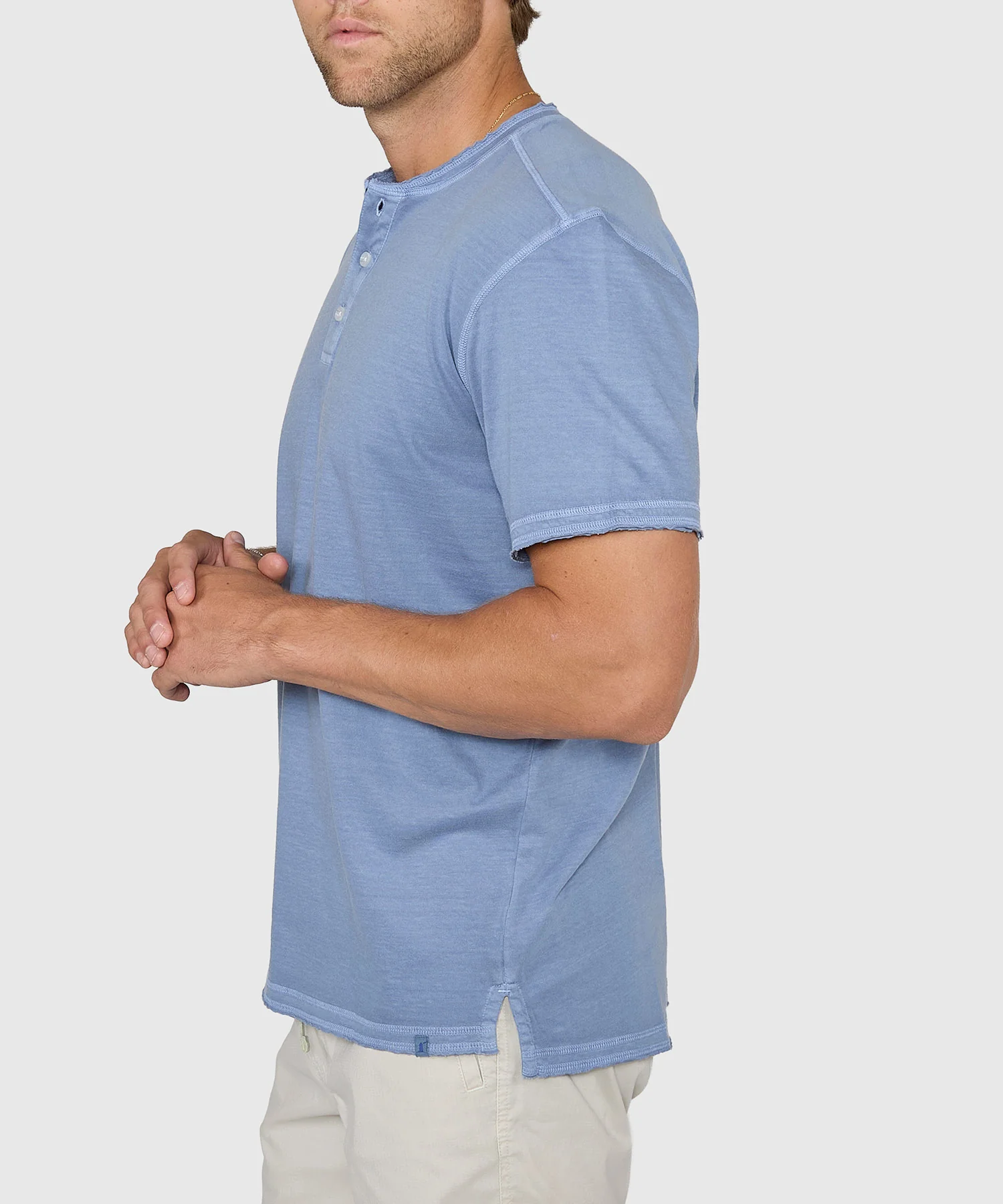 Westport Lifestyle Short Sleeve Sunwashed Henley - Image 12