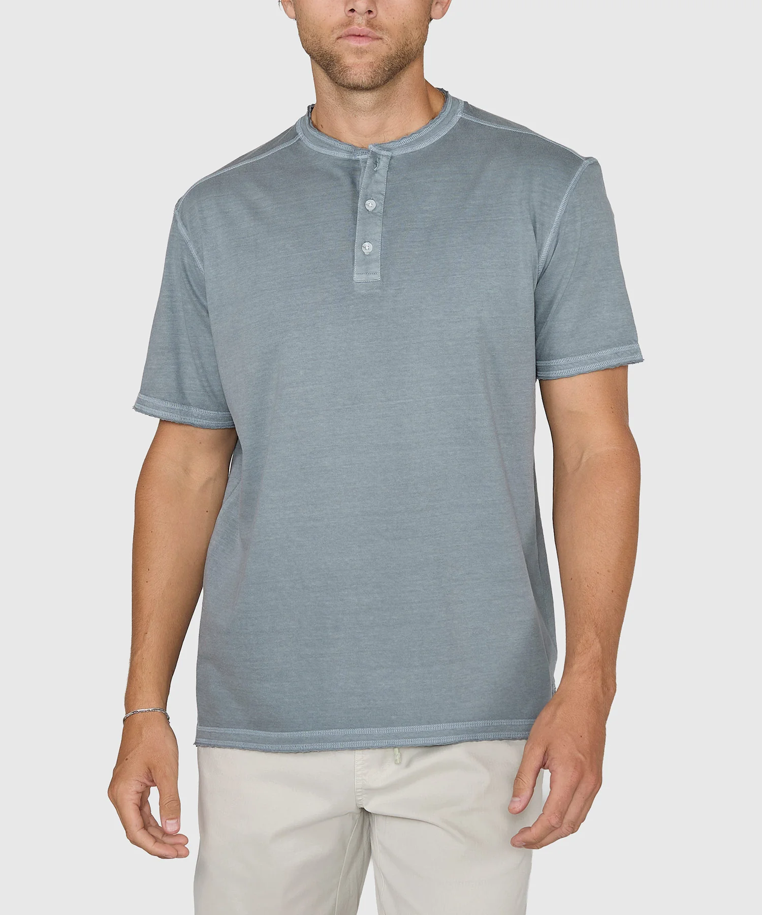 Westport Lifestyle Short Sleeve Sunwashed Henley - Image 15