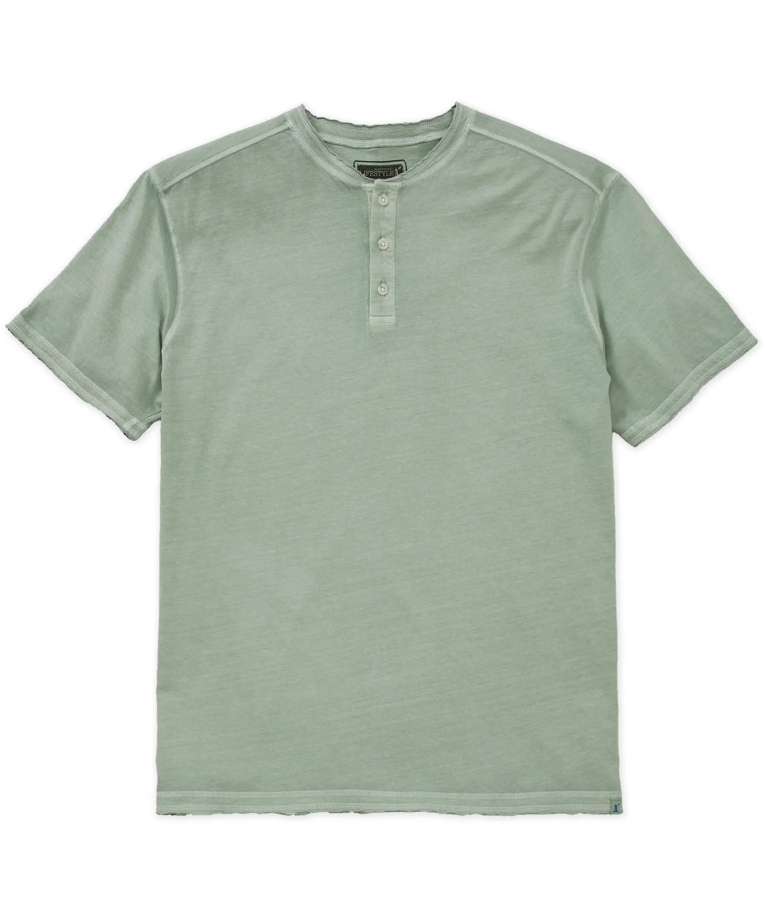 Westport Lifestyle Short Sleeve Sunwashed Henley - Image 6