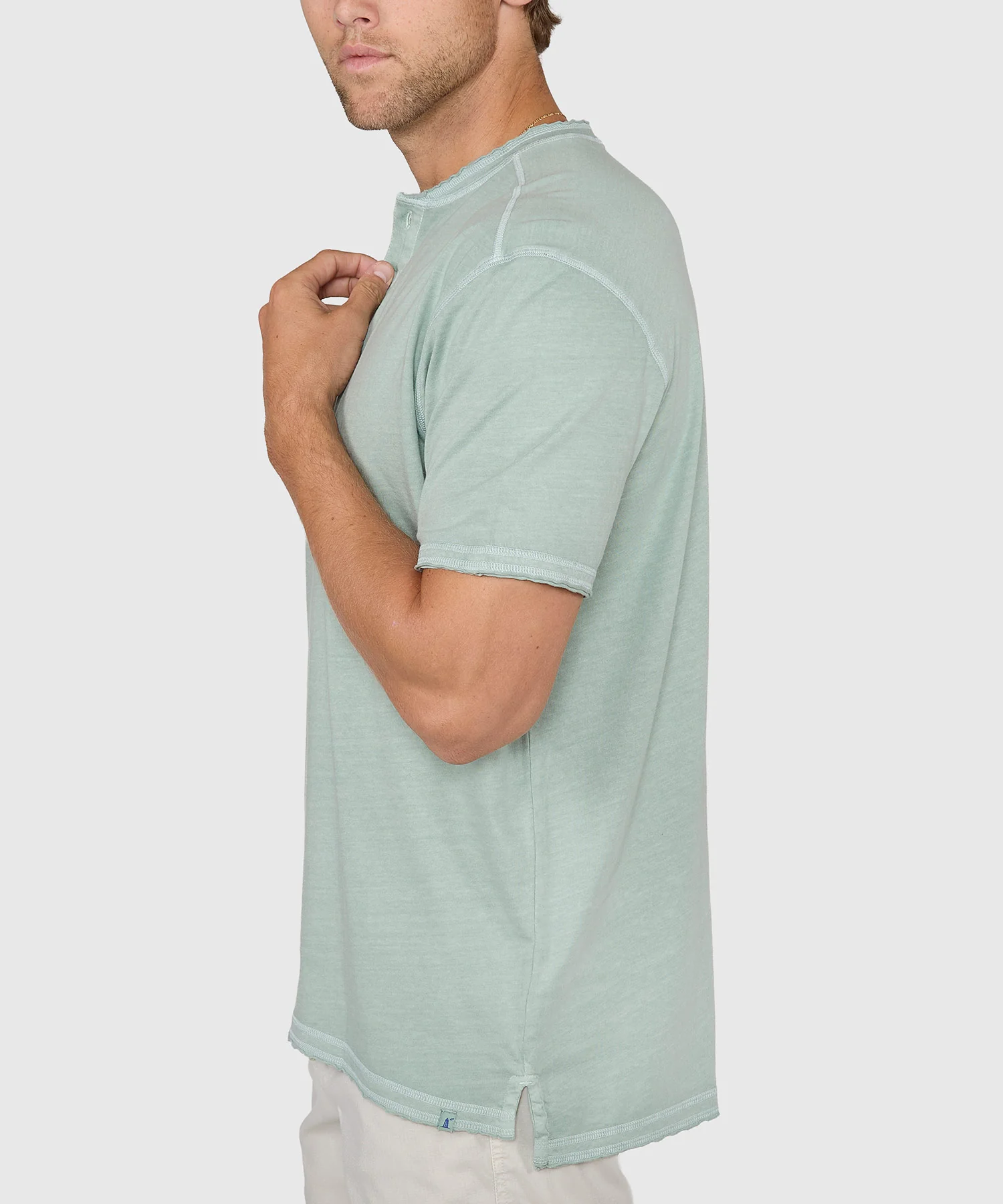 Westport Lifestyle Short Sleeve Sunwashed Henley - Image 8