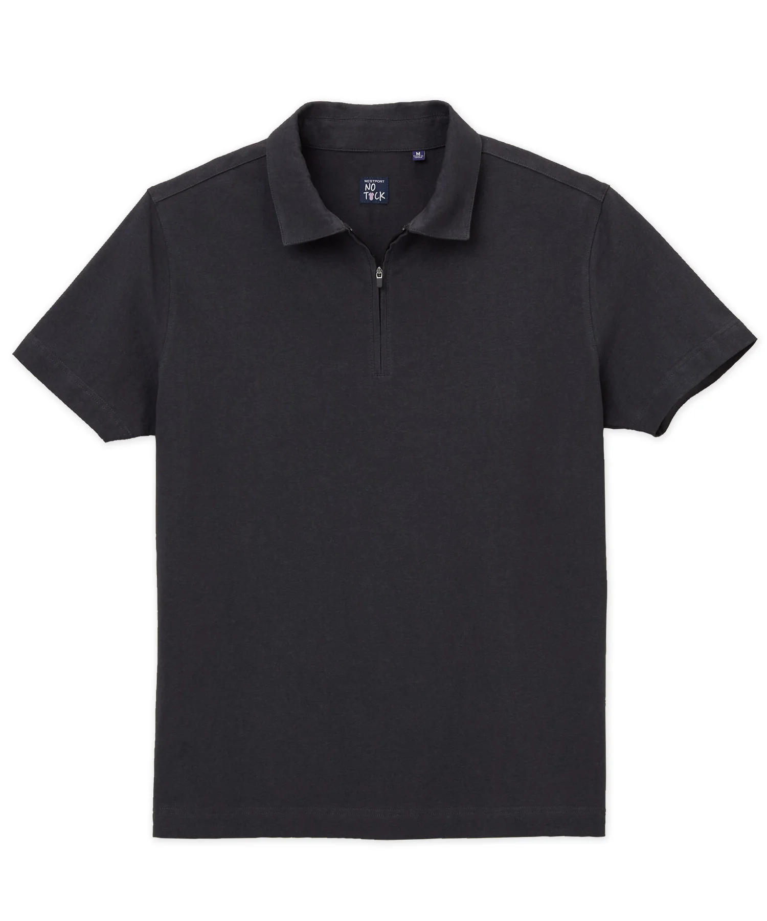 Westport No-Tuck Short Sleeve Cotton Performance Stretch Zip Polo