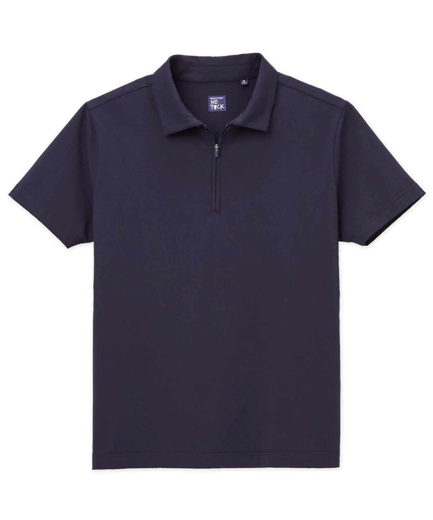Westport No-Tuck Short Sleeve Cotton Performance Stretch Zip Polo