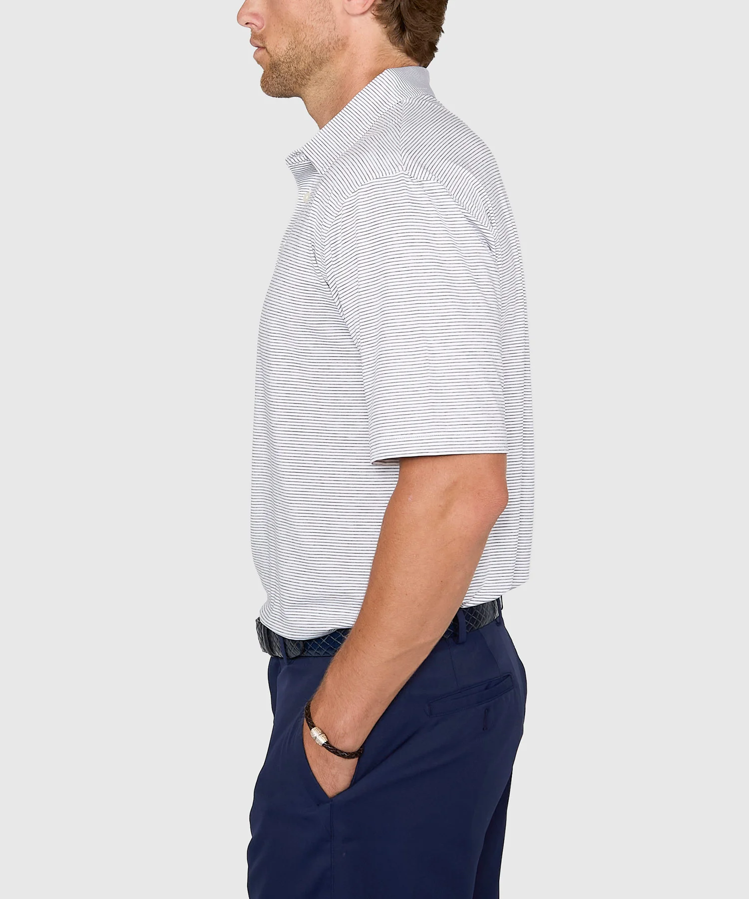 Westport Lifestyle Short Sleeve Performance Stripe Polo - Image 3