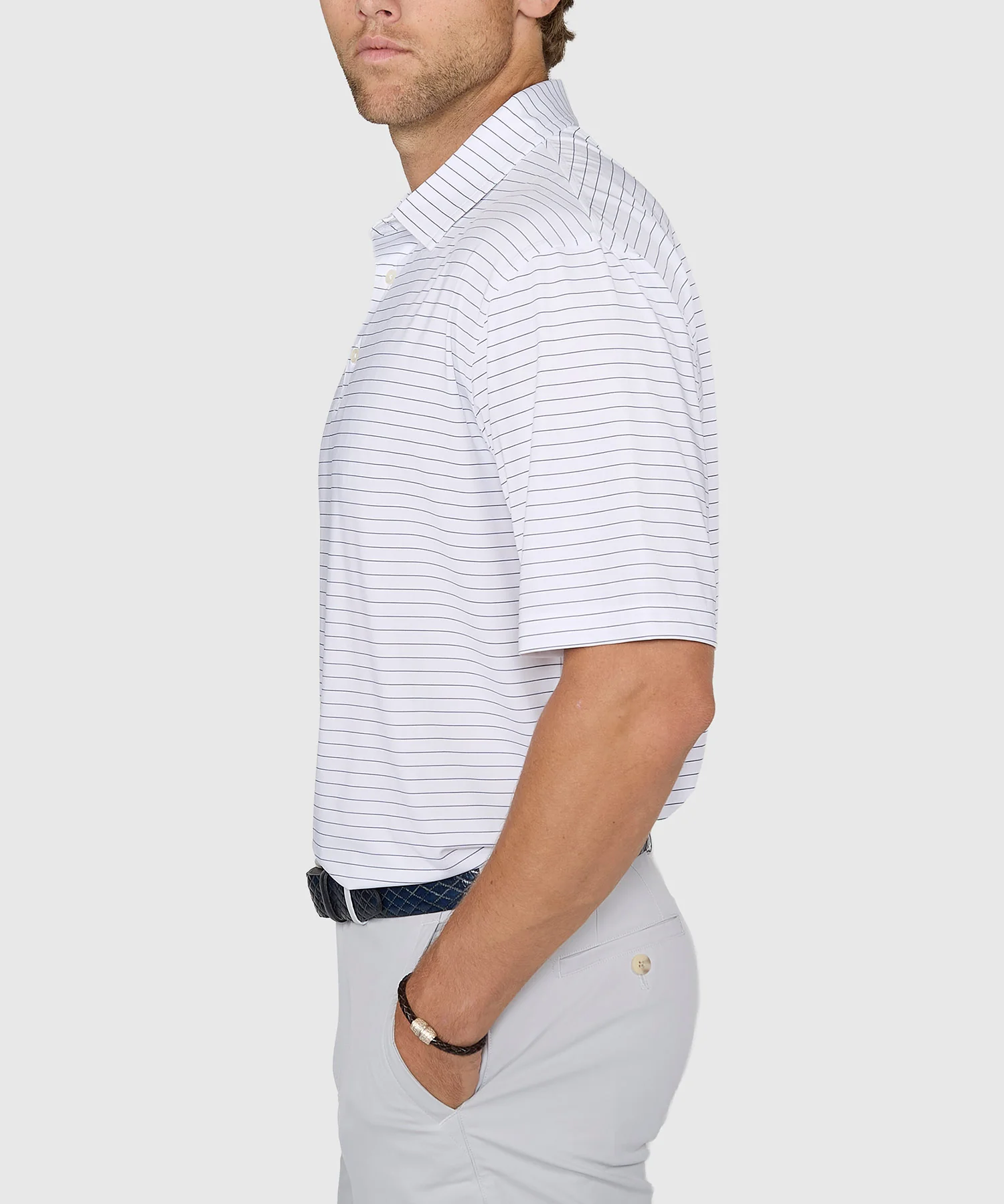 Westport Lifestyle Short Sleeve Performance Stripe Polo - Image 3