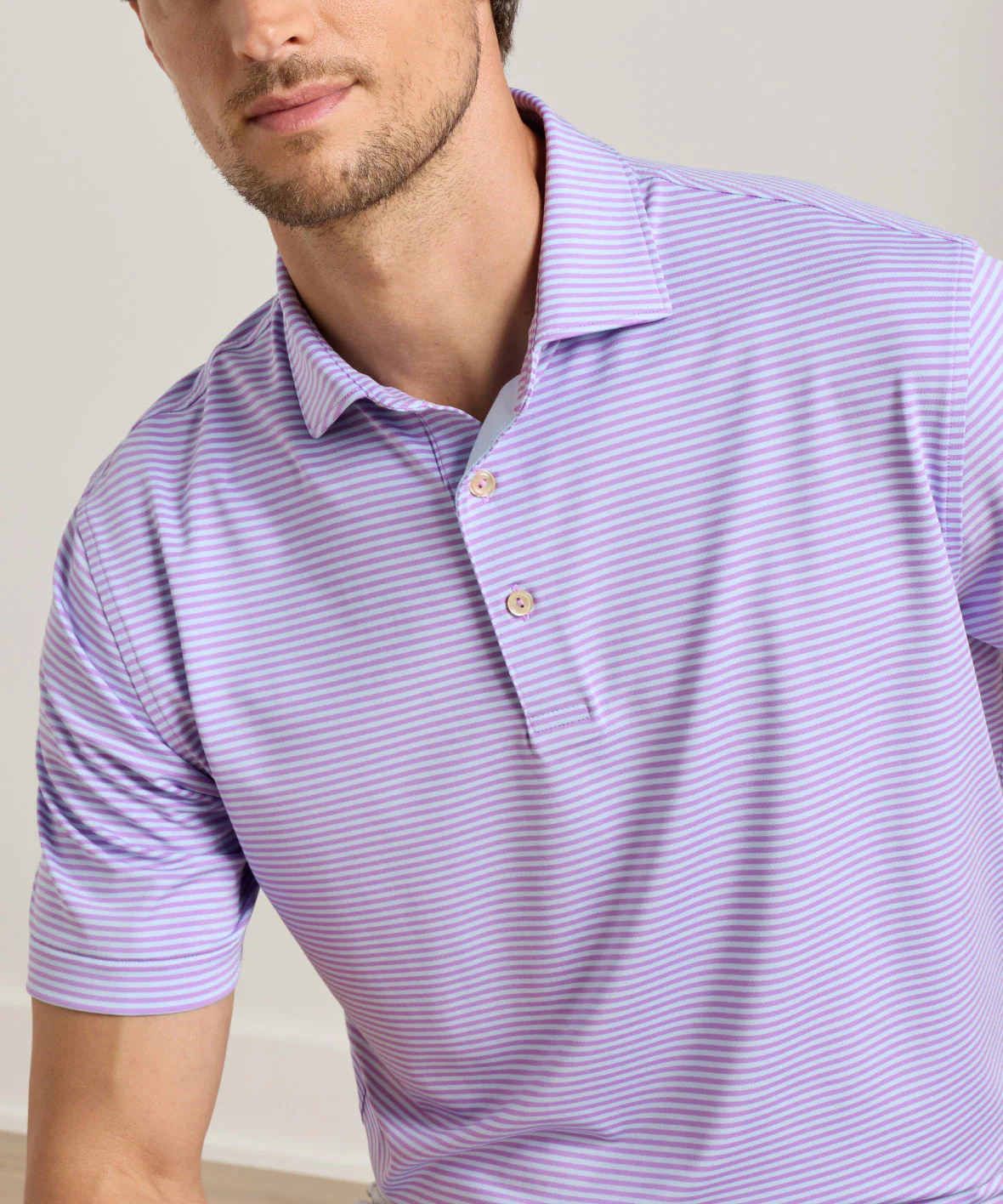 Peter Millar Hales Stripe Short Sleeve Performance Polo - Image 12