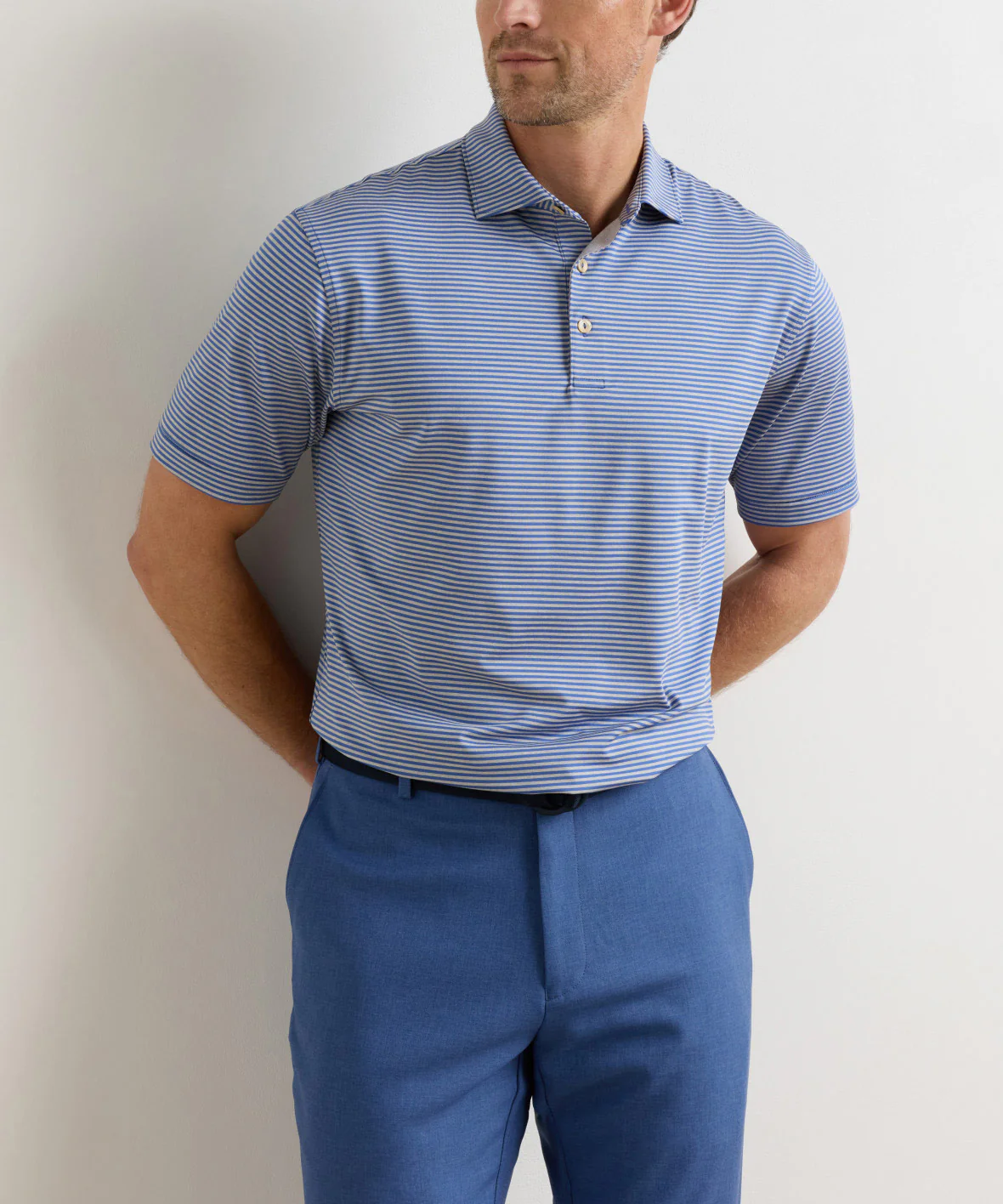 Peter Millar Hales Stripe Short Sleeve Performance Polo - Image 19