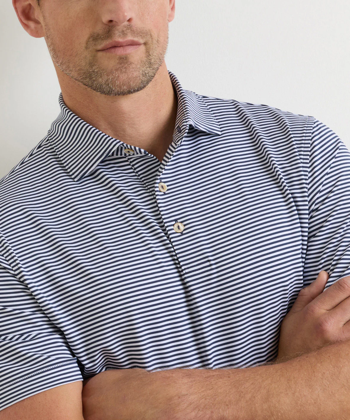 Peter Millar Hales Stripe Short Sleeve Performance Polo - Image 30