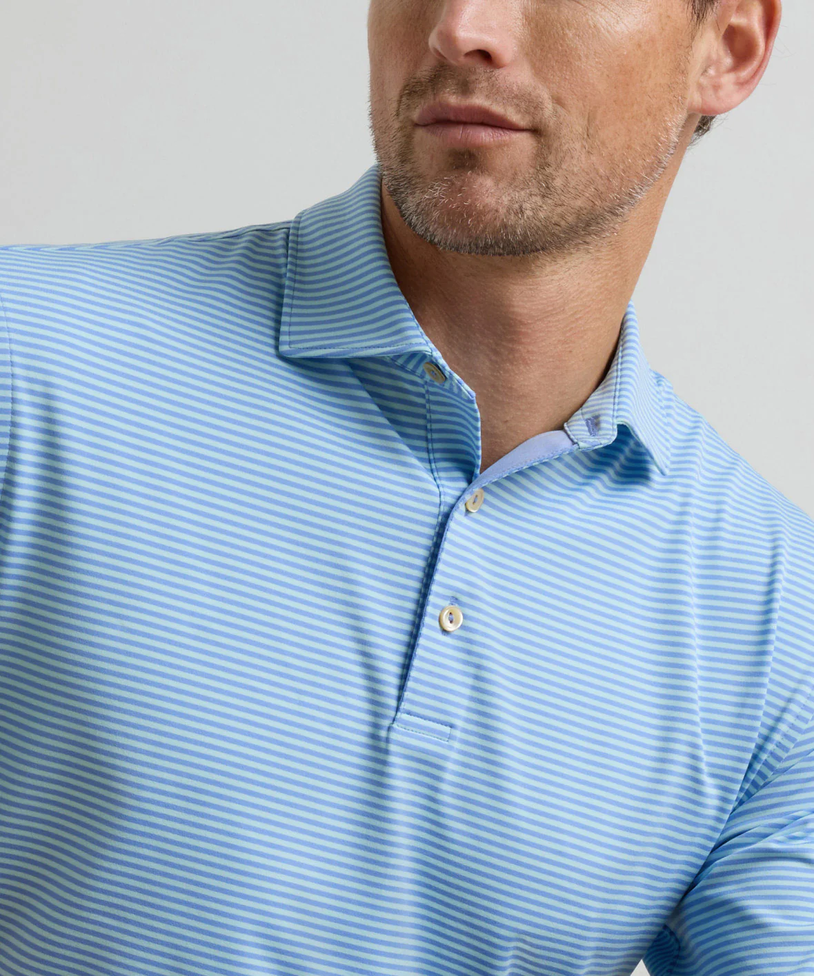 Peter Millar Hales Stripe Short Sleeve Performance Polo - Image 7