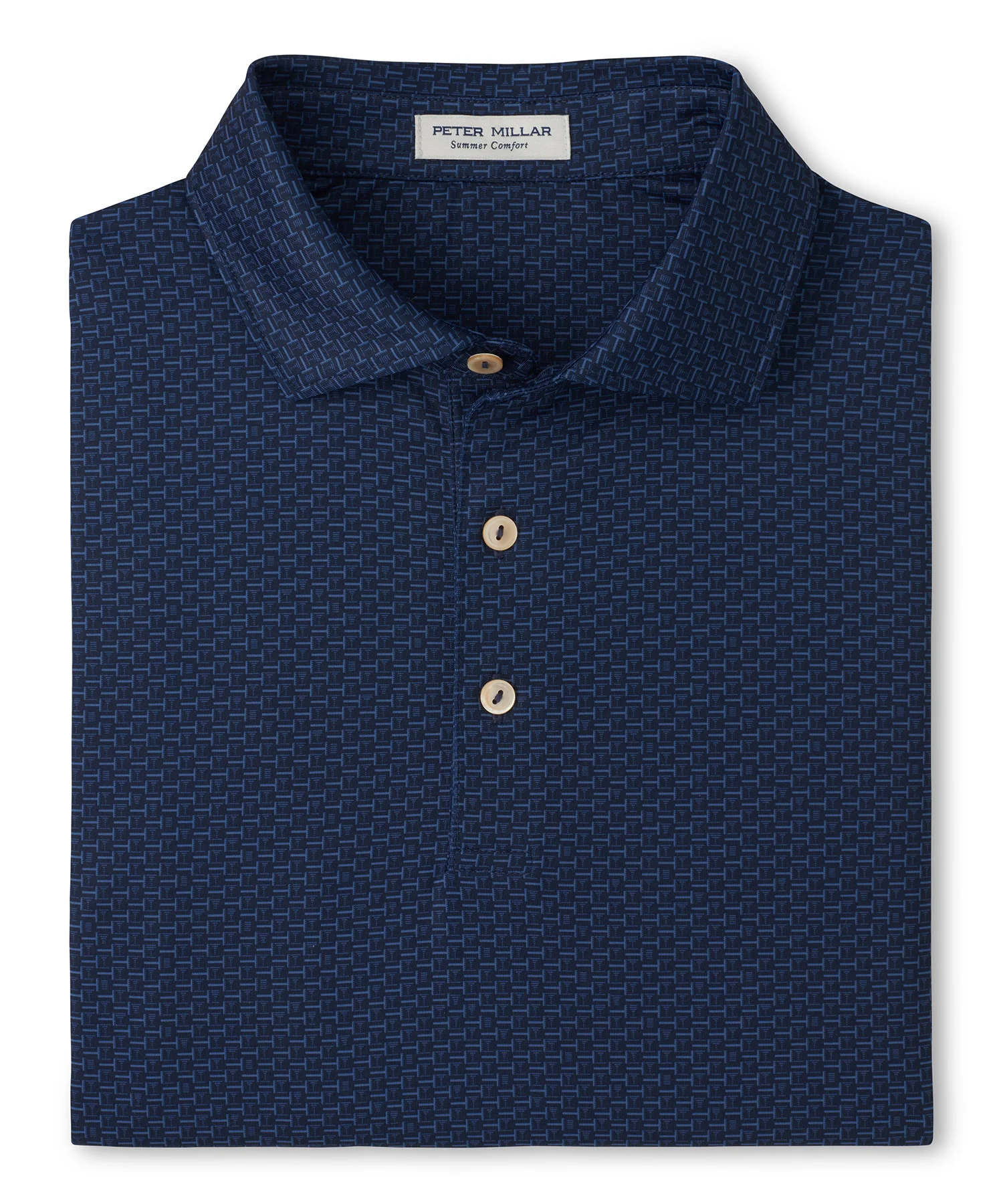 Peter Millar Bunker Bar Print Short Sleeve Performance Polo