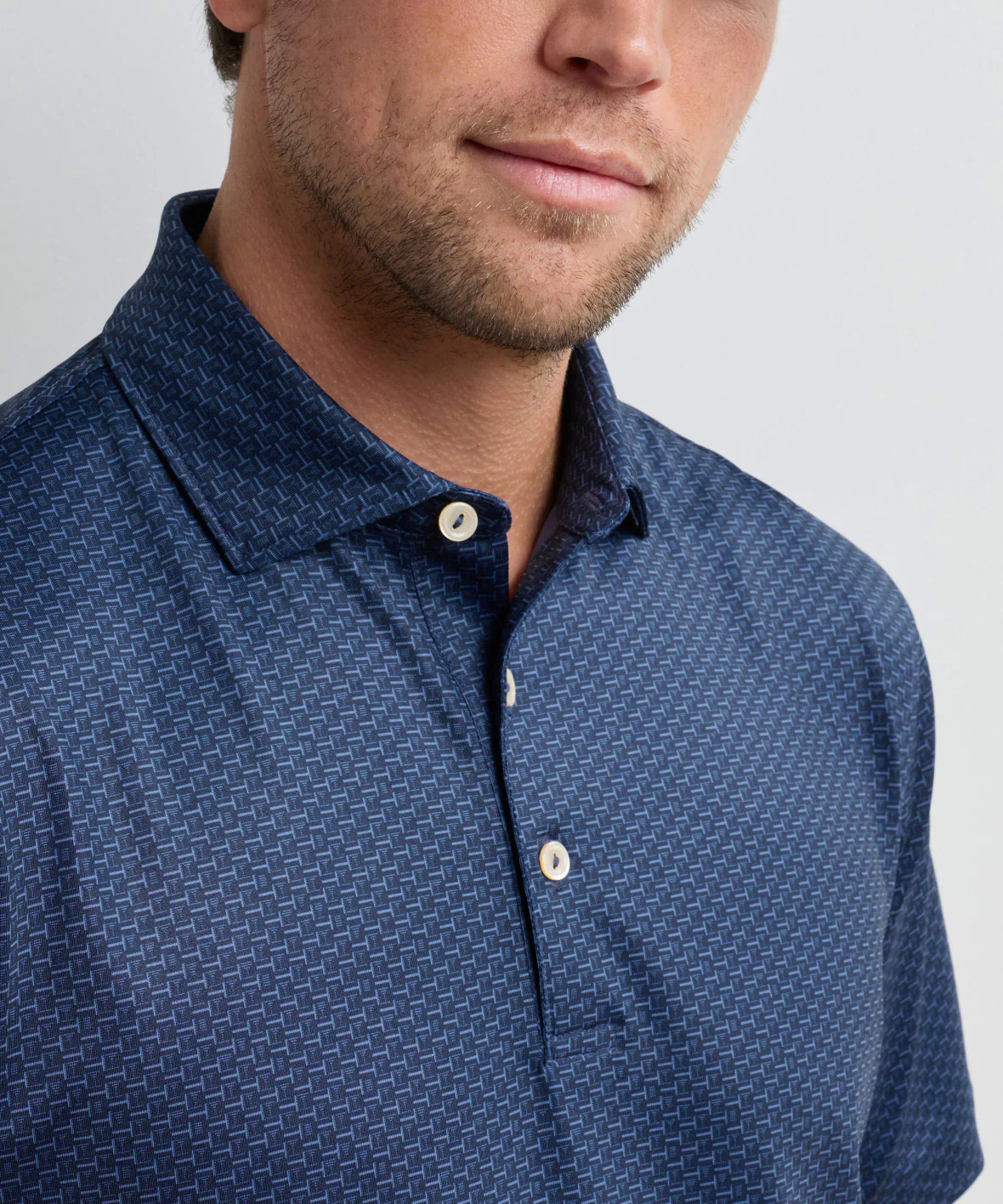 Peter Millar Bunker Bar Print Short Sleeve Performance Polo - Image 5