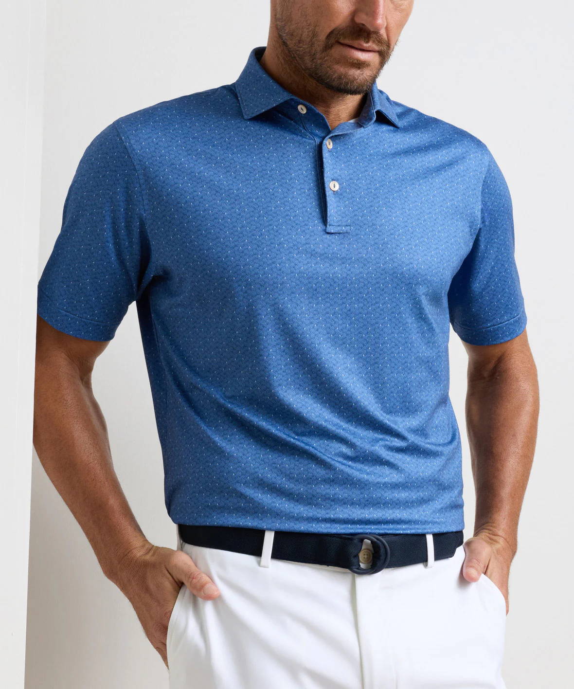 Peter Millar Negroni Print Short Sleeve Performance Polo - Image 2