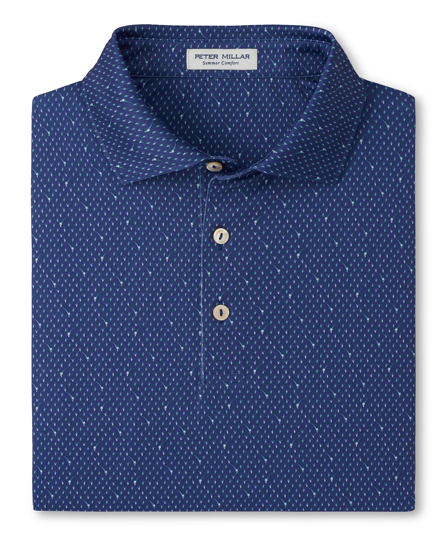 Peter Millar In The Rough Print Short Sleeve Performance Polo