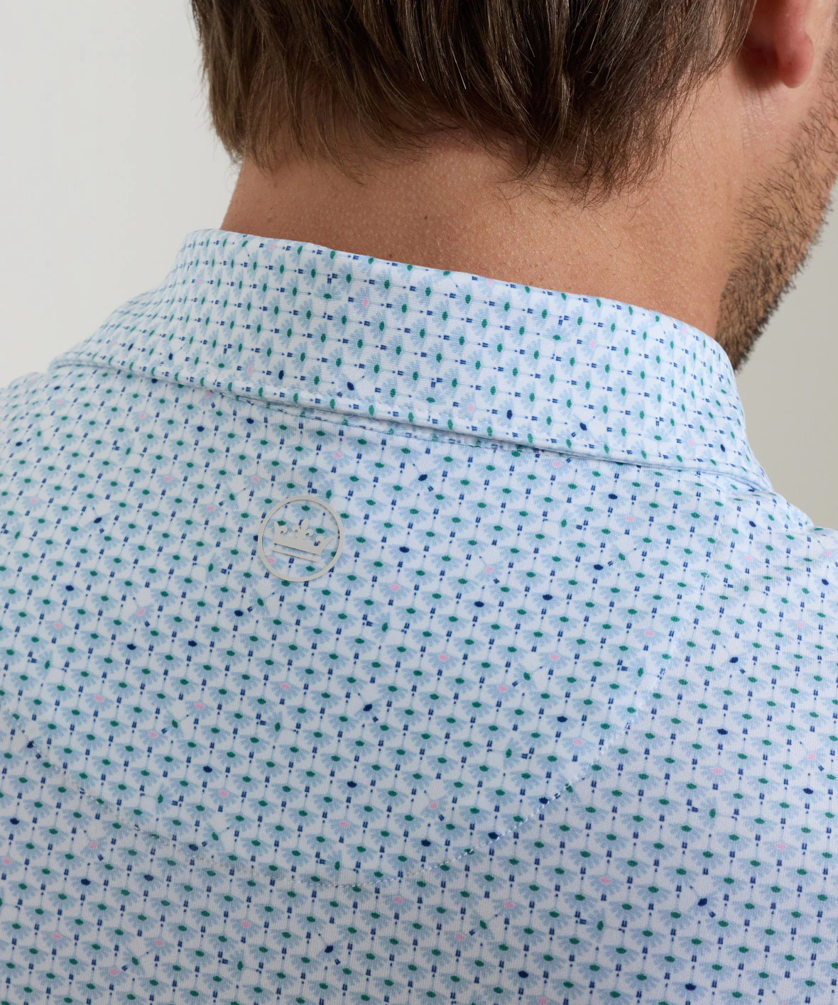 Peter Millar Flock Print Short Sleeve Performance Polo - Image 4