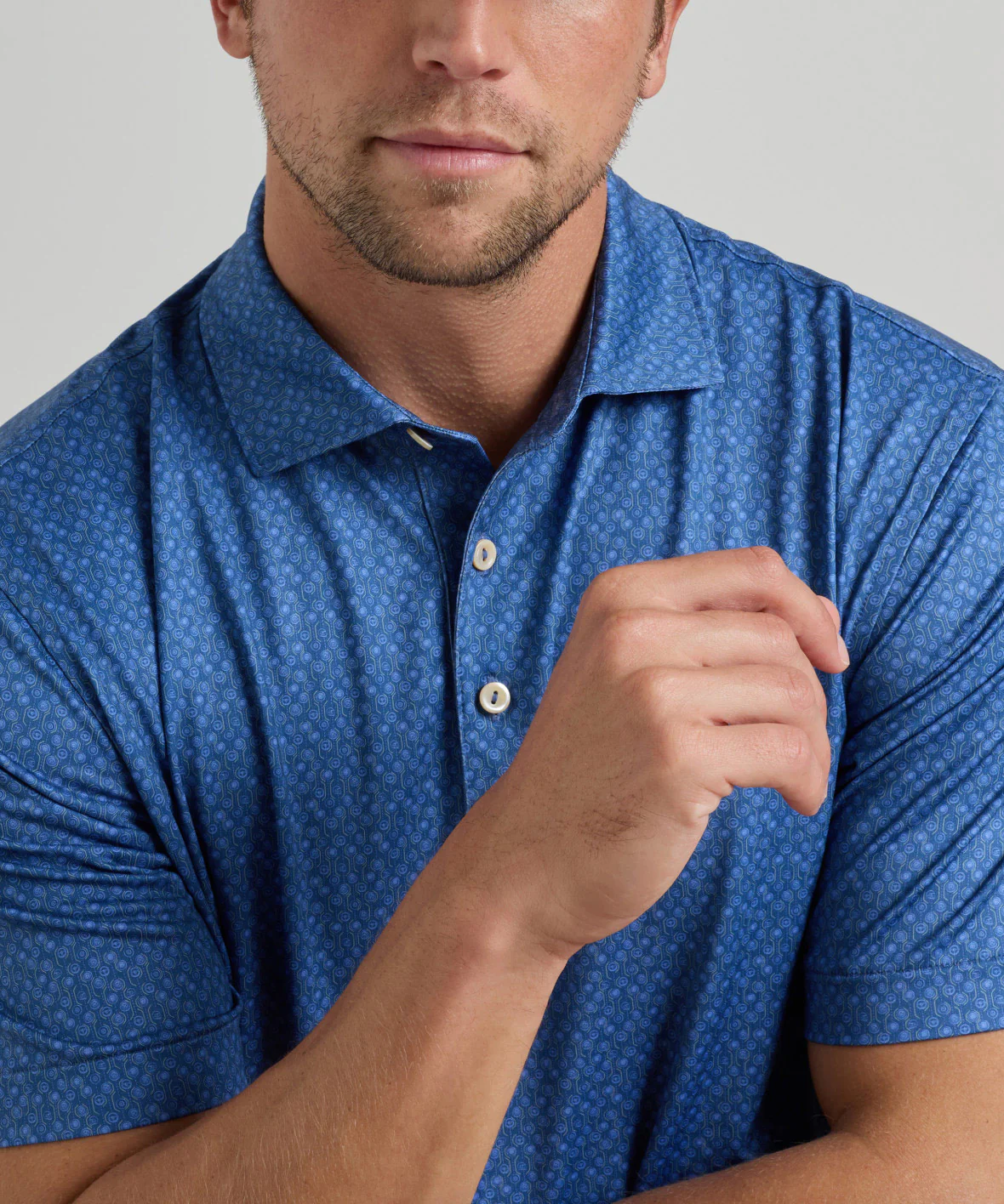 Peter Millar Pole Position Print Short Sleeve Performance Polo - Image 5