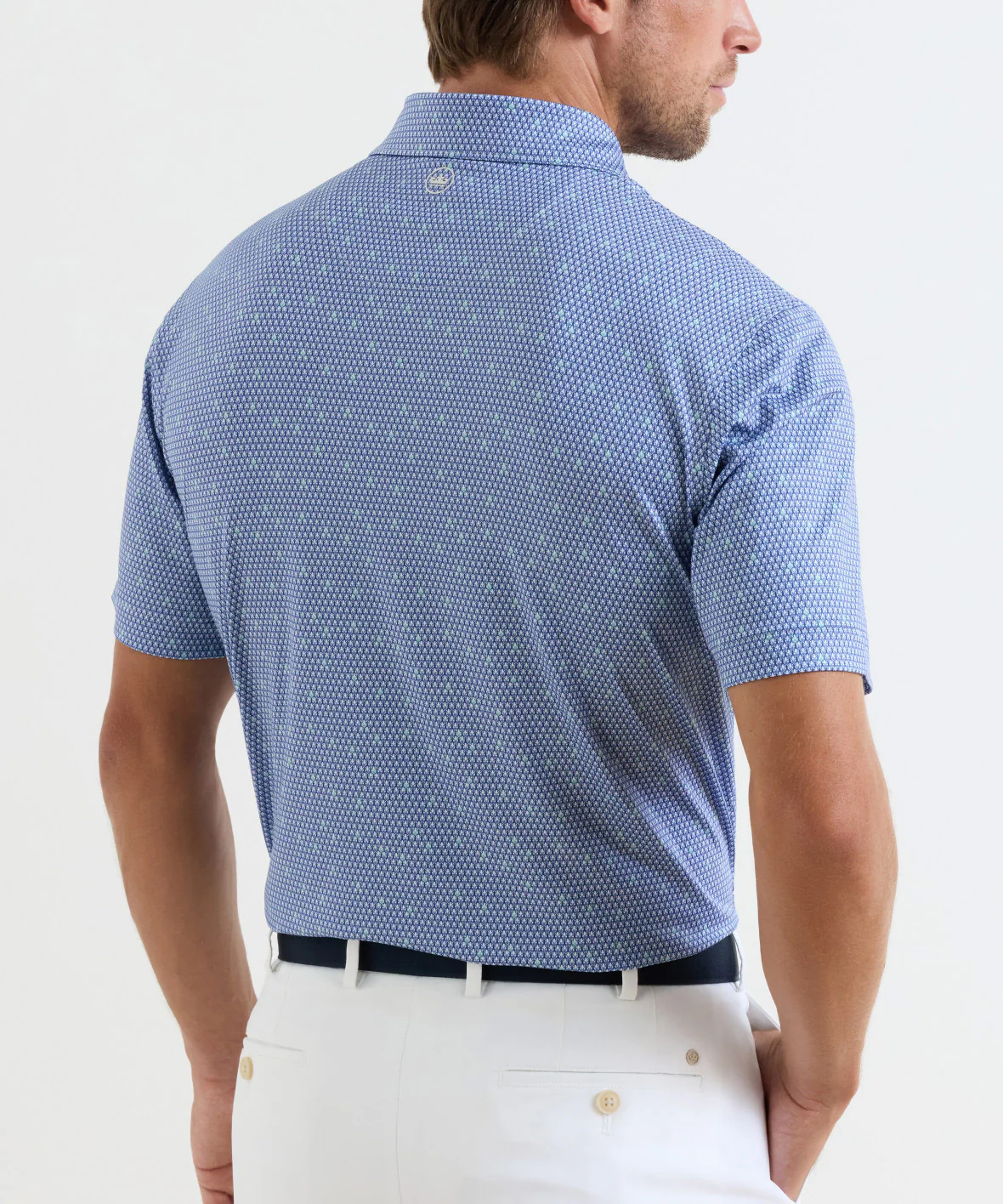 Peter Millar Geo Skull Print Short Sleeve Performance Polo - Image 3