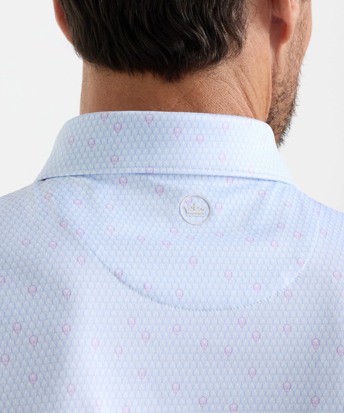 Peter Millar Geo Skull Print Short Sleeve Performance Polo - Image 9