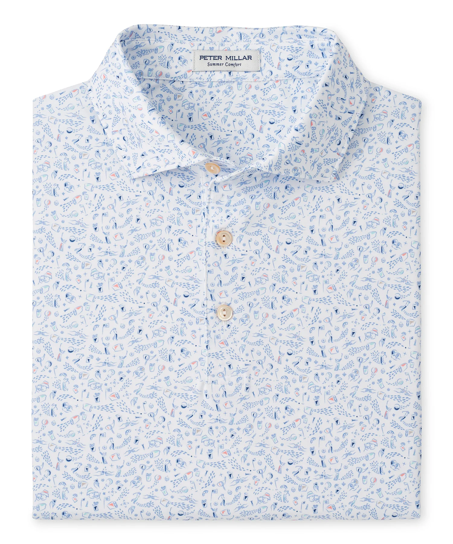 Peter Millar Nice Shot Print Short Sleeve Performance Polo